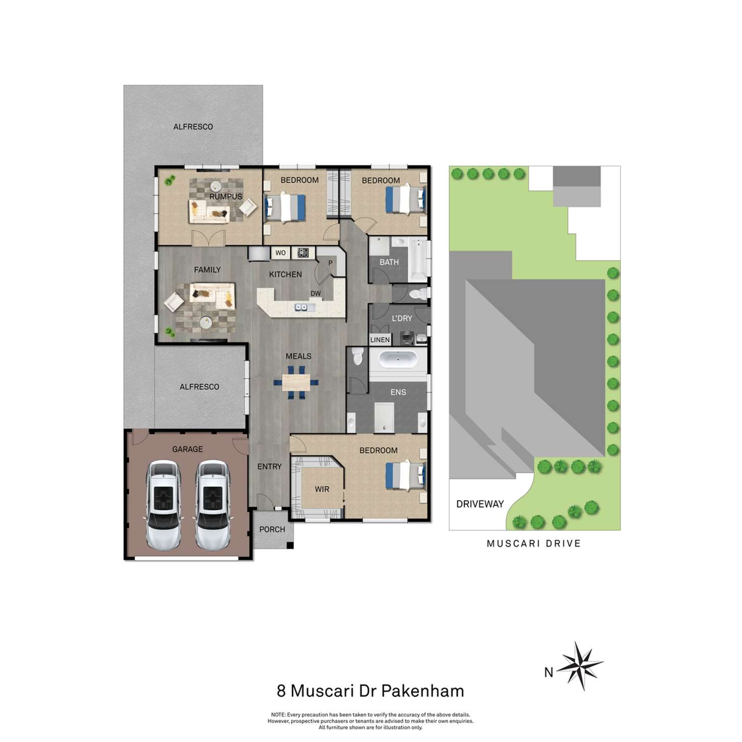 Floorplan of Homely house listing, 8 Muscari Drive, Pakenham VIC 3810