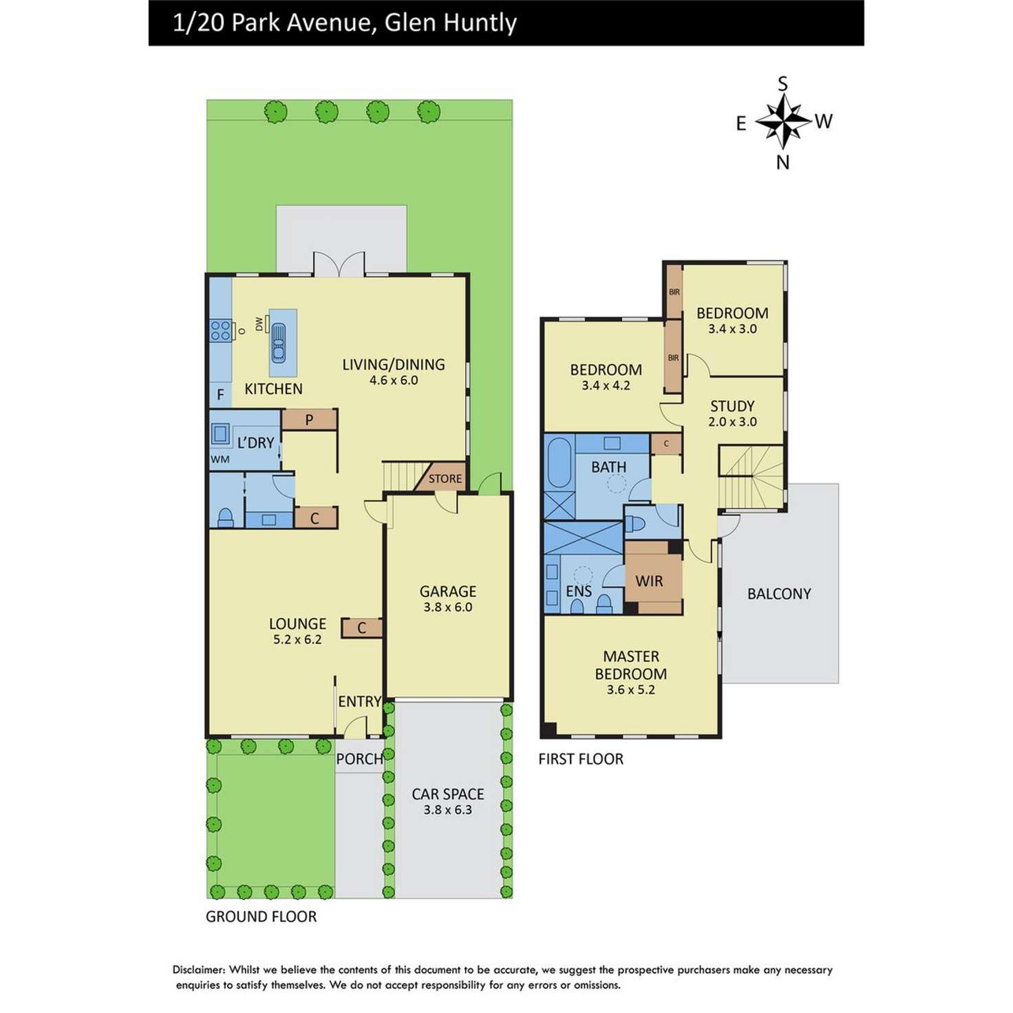 Floorplan of Homely house listing, 1/20 Park Avenue, Glen Huntly VIC 3163