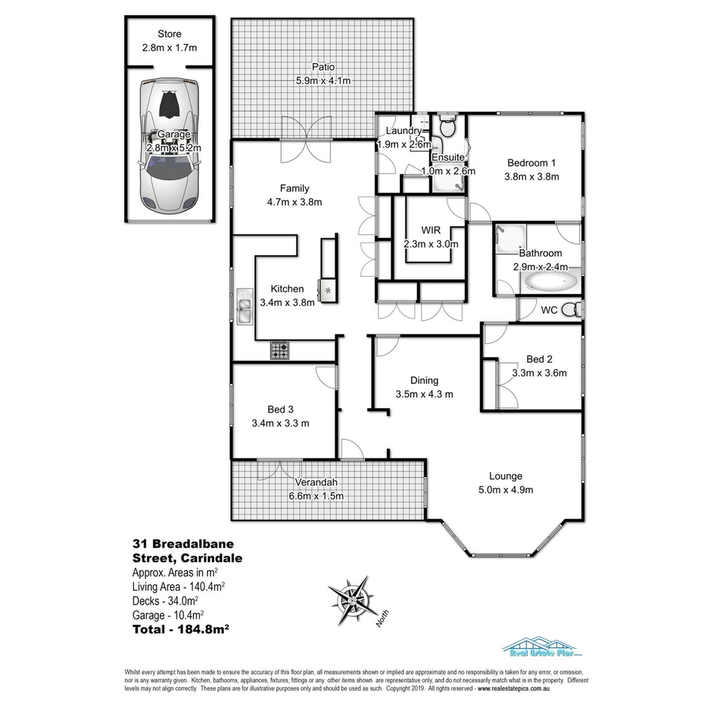 Floorplan of Homely house listing, 31 Breadalbane Street, Carindale QLD 4152