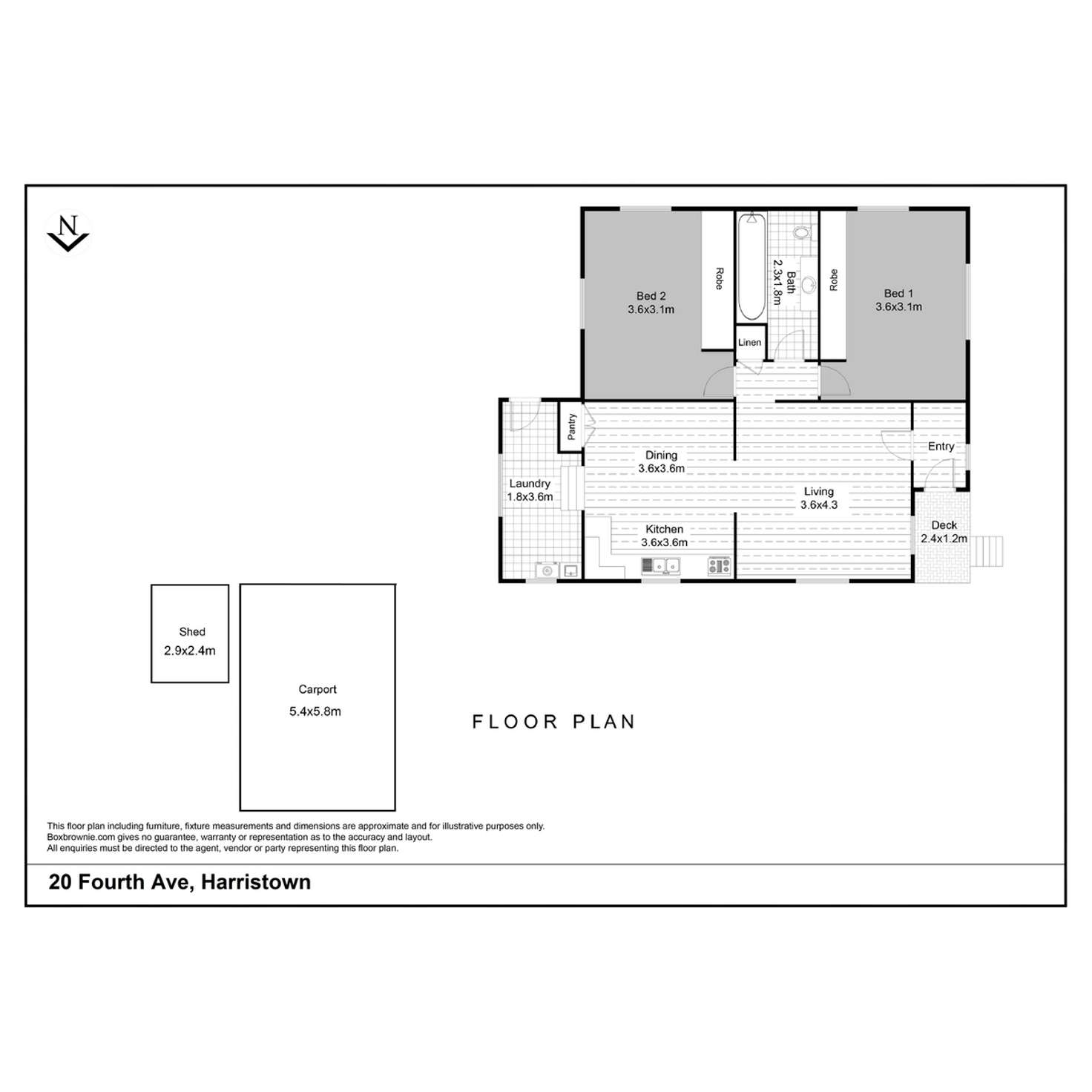 Floorplan of Homely house listing, 20 Fourth Avenue, Harristown QLD 4350