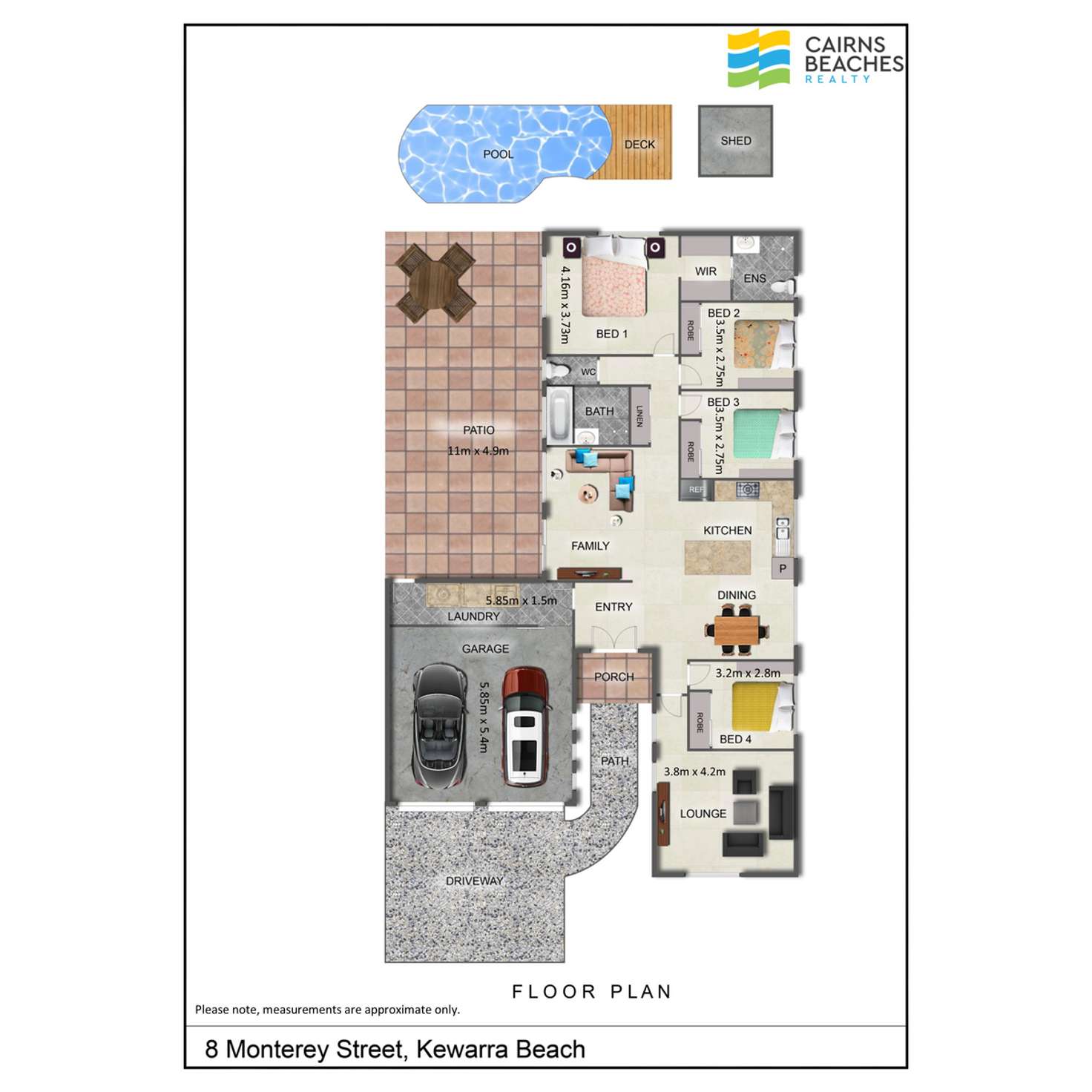 Floorplan of Homely house listing, 8 Monterey Street, Kewarra Beach QLD 4879