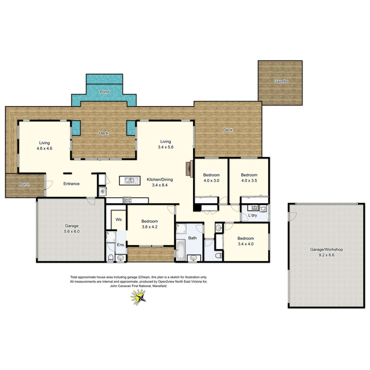 Floorplan of Homely house listing, 46 Cambridge Drive, Mansfield VIC 3722