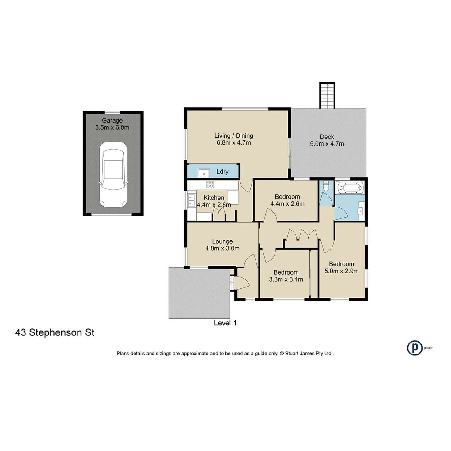 Floorplan of Homely house listing, 43 Stephenson Street, Oxley QLD 4075