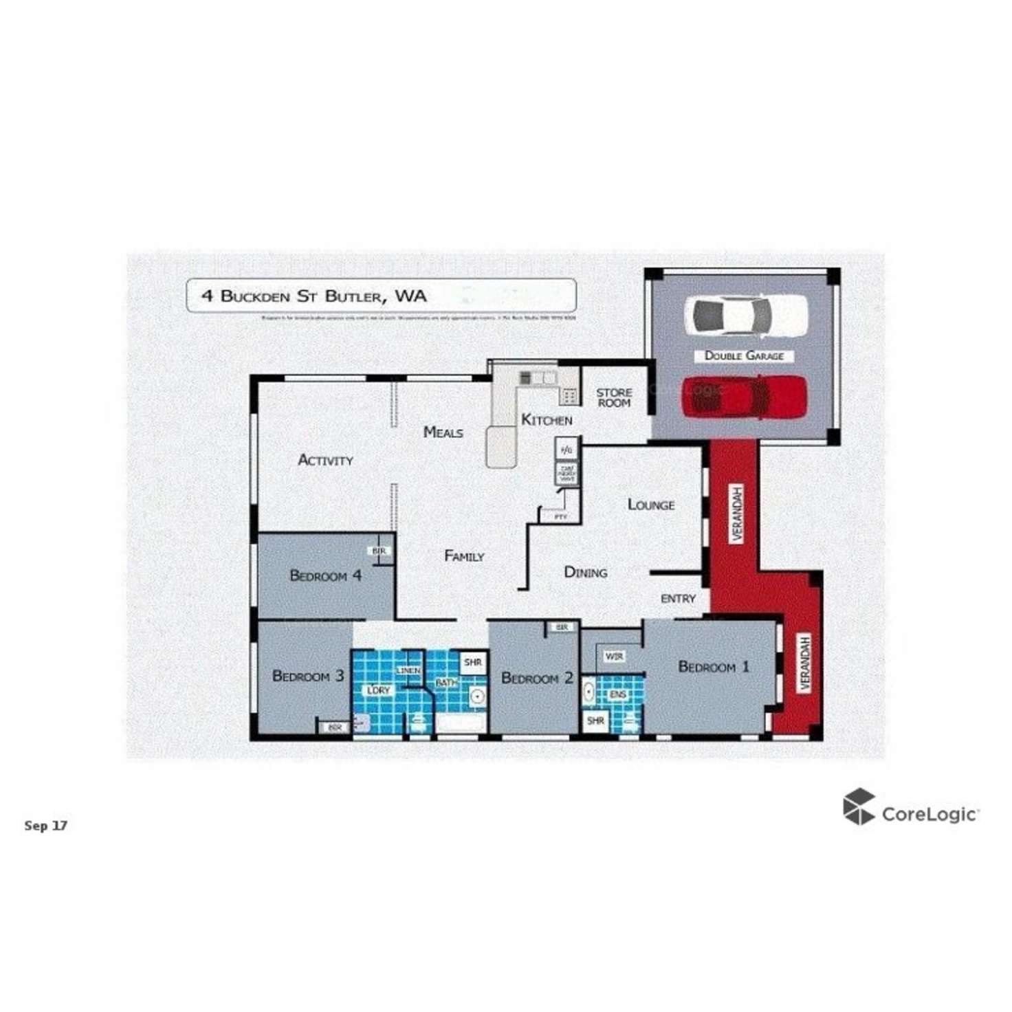 Floorplan of Homely house listing, 4 Buckden Street, Butler WA 6036