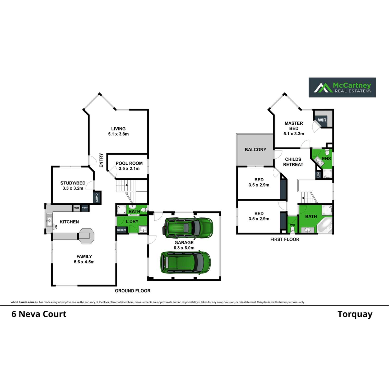 Floorplan of Homely house listing, 6 Neva Court, Torquay VIC 3228