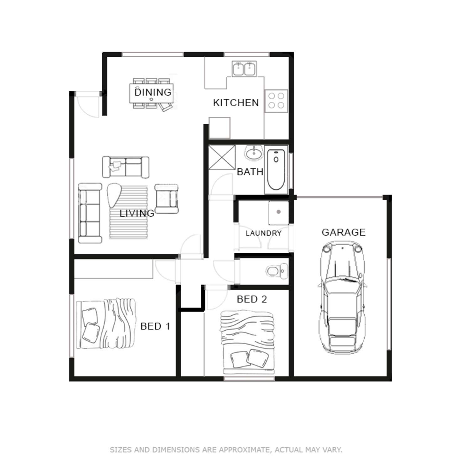 Floorplan of Homely unit listing, 2/20A Burrows Avenue, Brighton TAS 7030