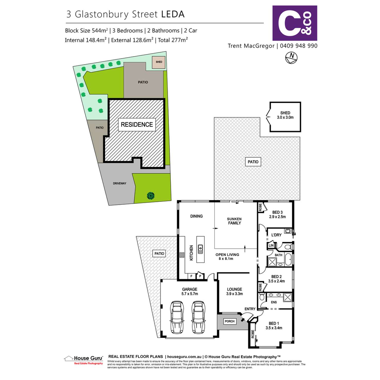 Floorplan of Homely house listing, 3 Glastonbury Street, Leda WA 6170