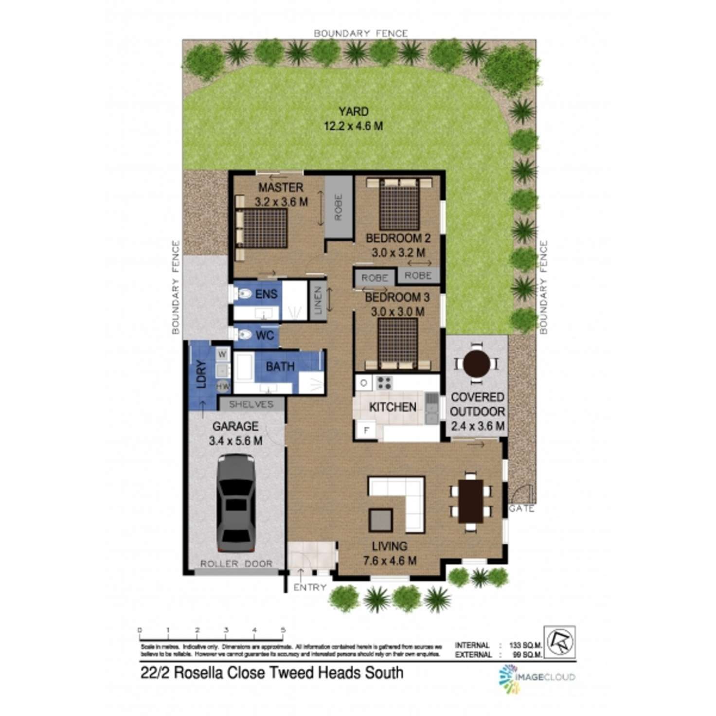 Floorplan of Homely villa listing, 22/2 Rosella Close, Tweed Heads South NSW 2486