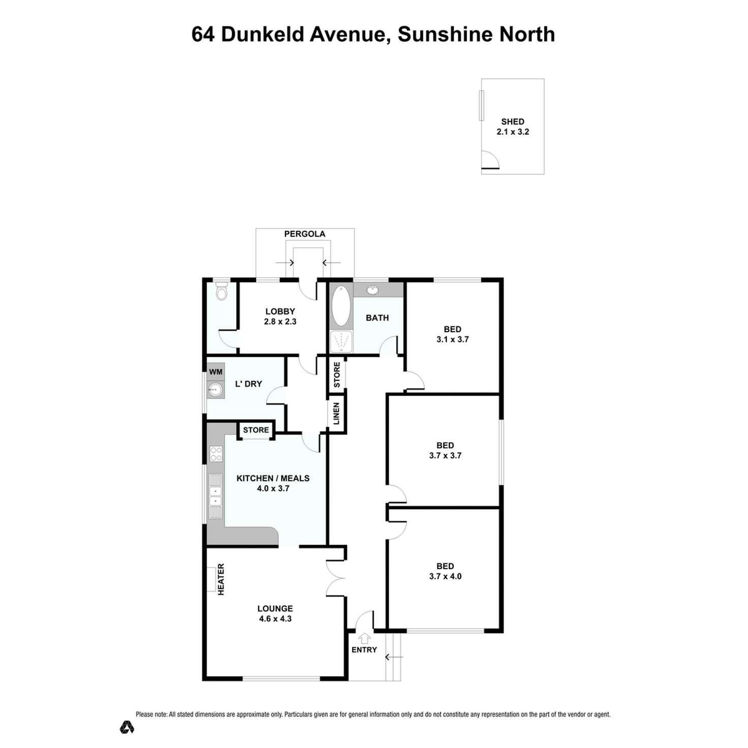 Floorplan of Homely house listing, 64 Dunkeld Avenue, Sunshine North VIC 3020