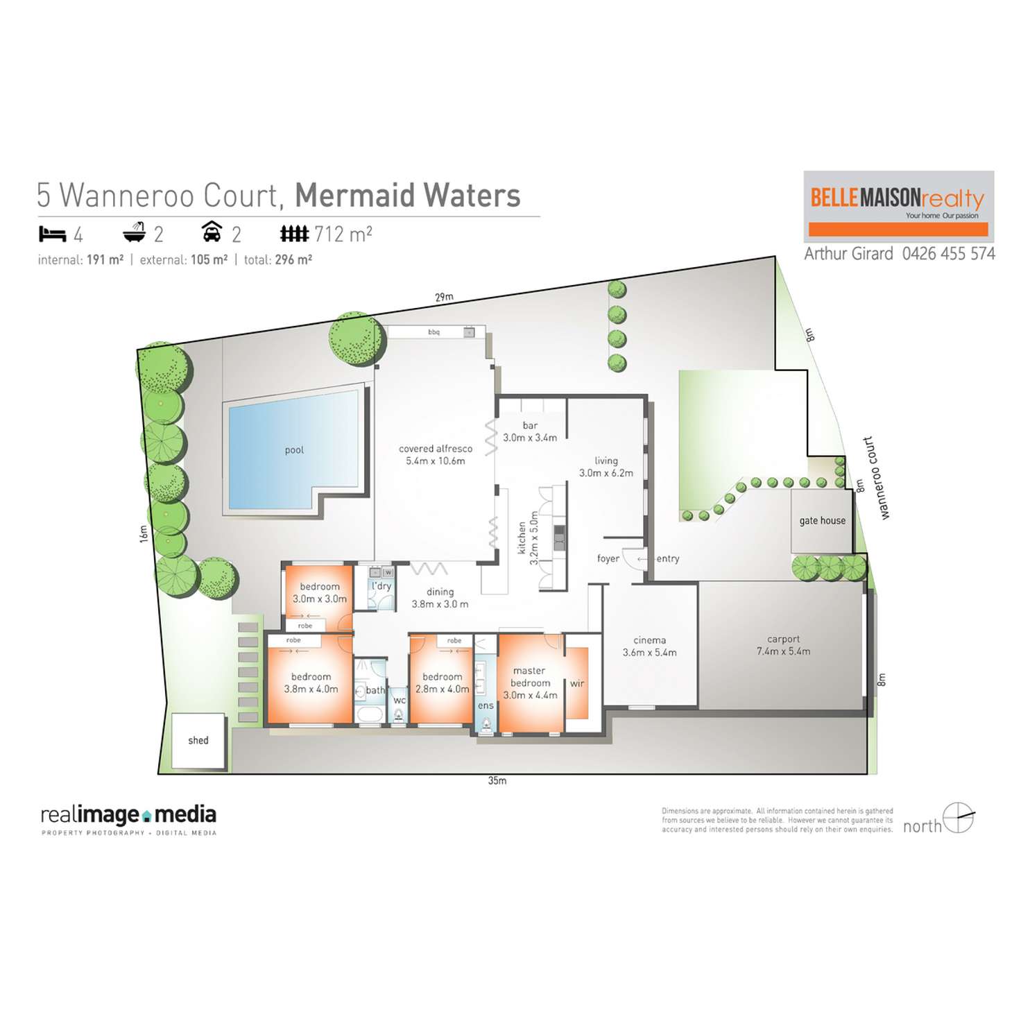 Floorplan of Homely house listing, 5 Wanneroo Court, Mermaid Waters QLD 4218