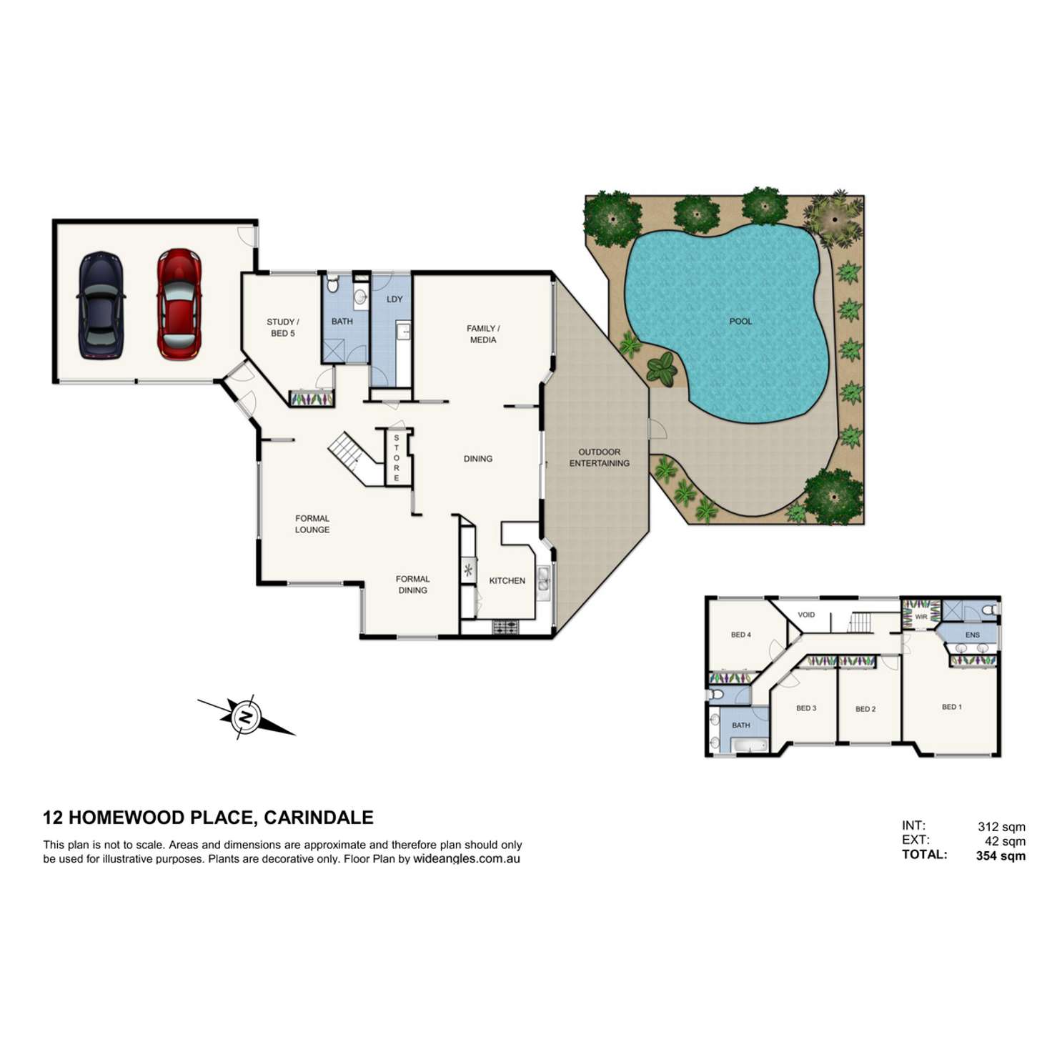 Floorplan of Homely house listing, 12 Homewood Place, Carindale QLD 4152