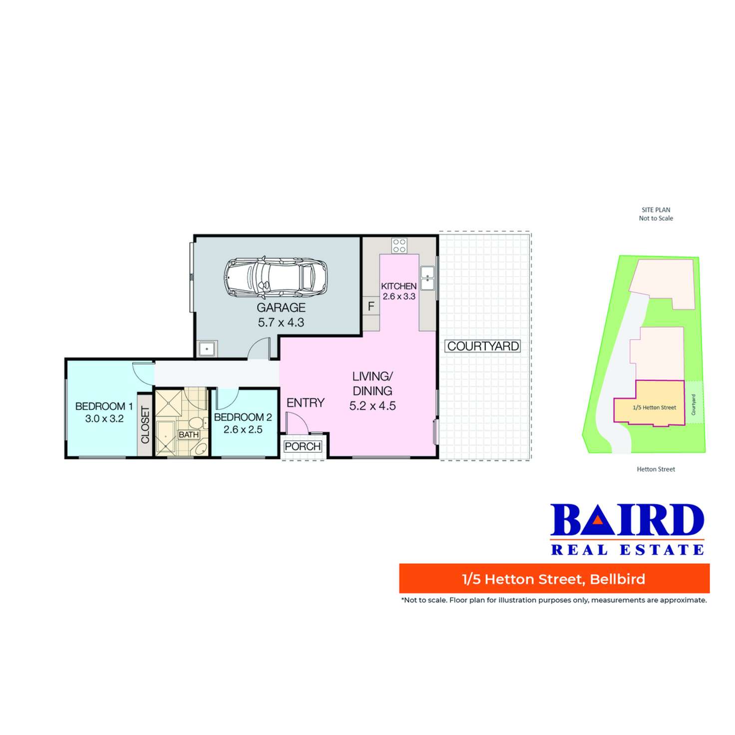 Floorplan of Homely unit listing, 1/5 Hetton Street, Bellbird NSW 2325