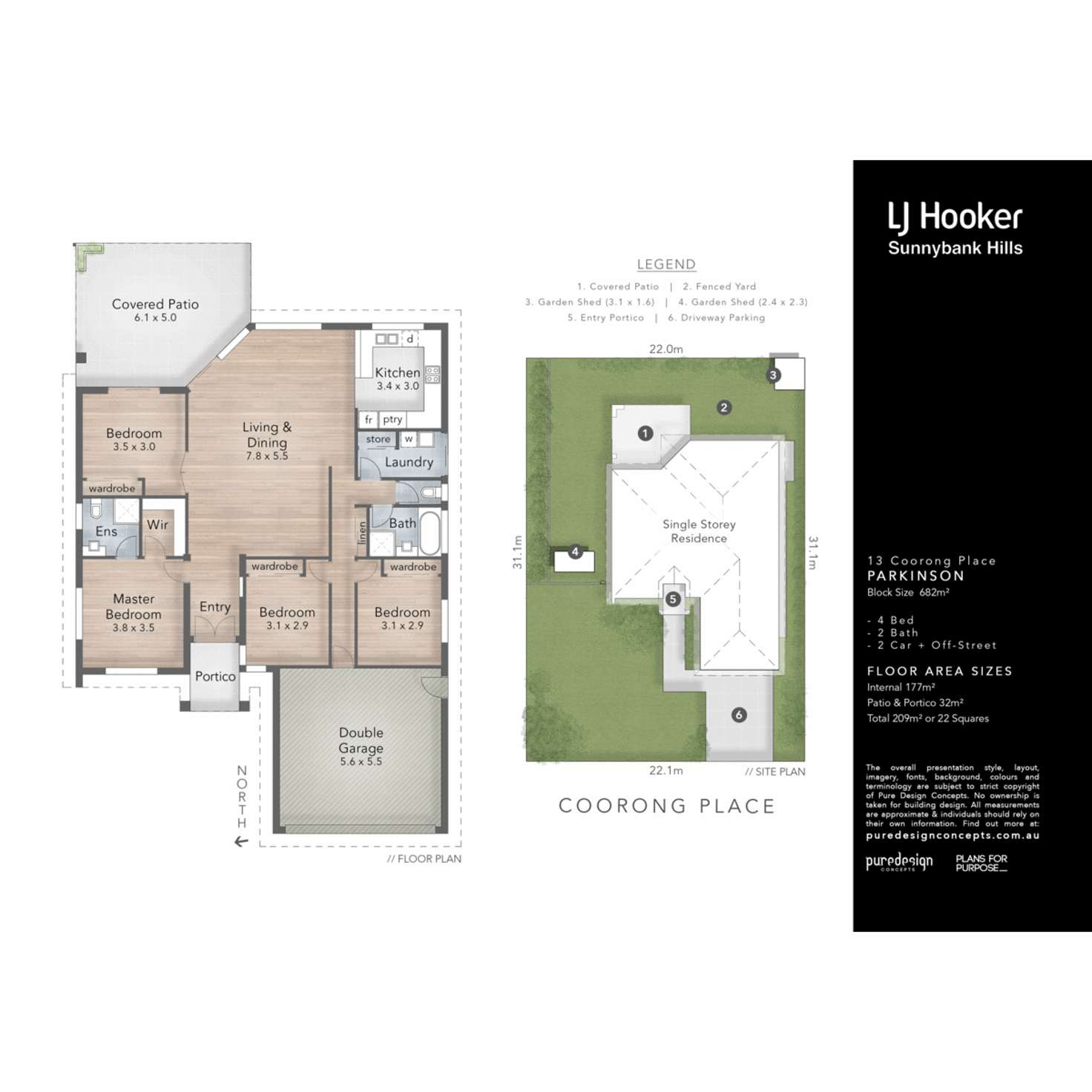 Floorplan of Homely house listing, 13 Coorong Place, Parkinson QLD 4115