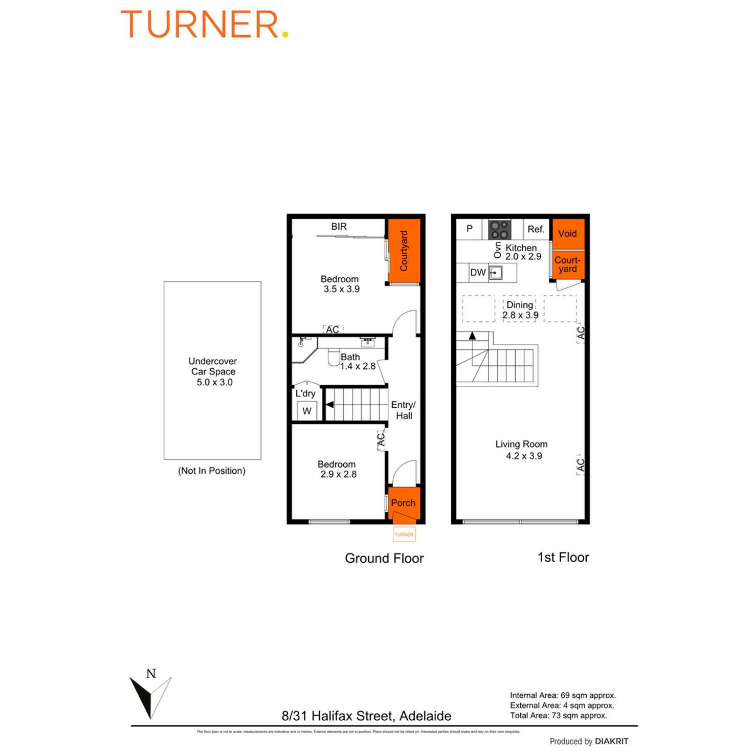Floorplan of Homely townhouse listing, 8/31 Halifax Street, Adelaide SA 5000
