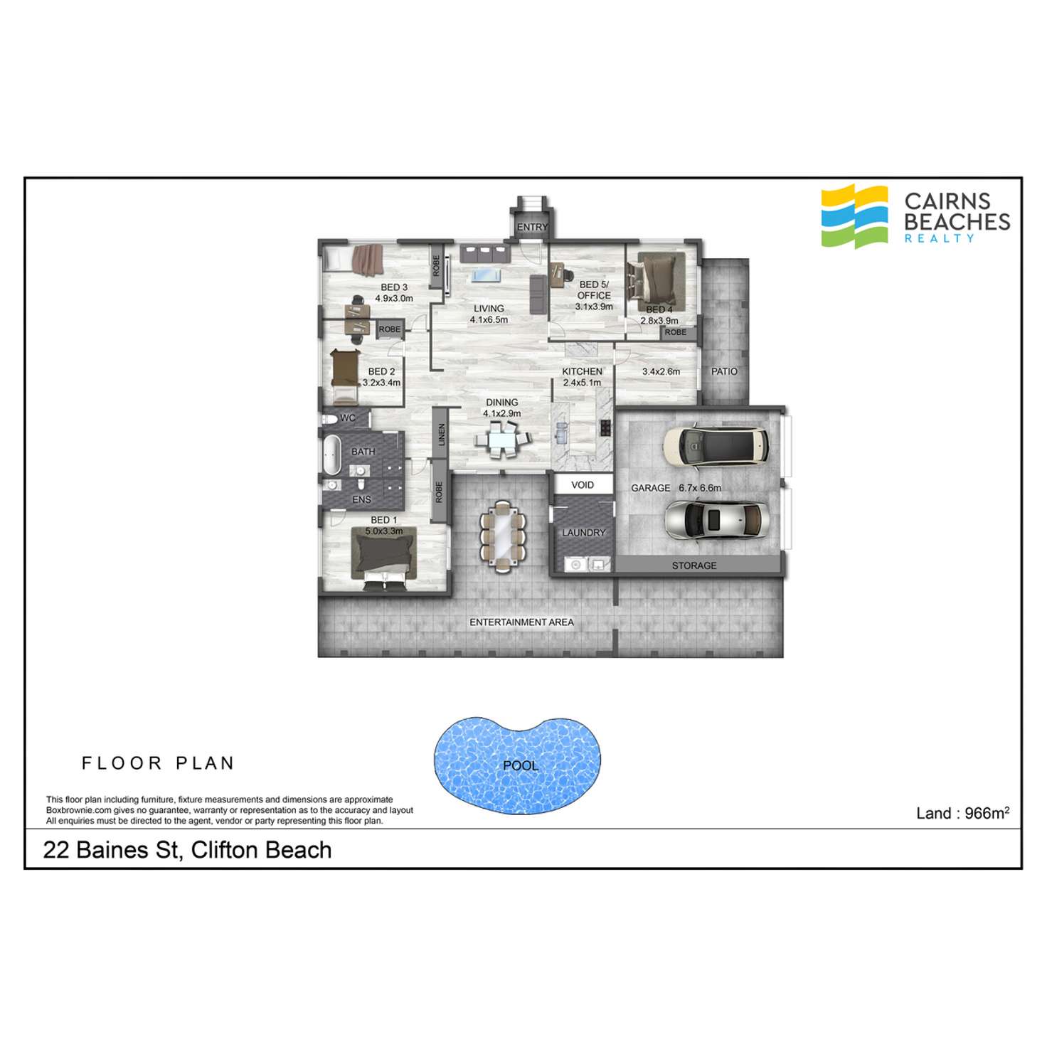 Floorplan of Homely house listing, 22 Baines Street, Clifton Beach QLD 4879
