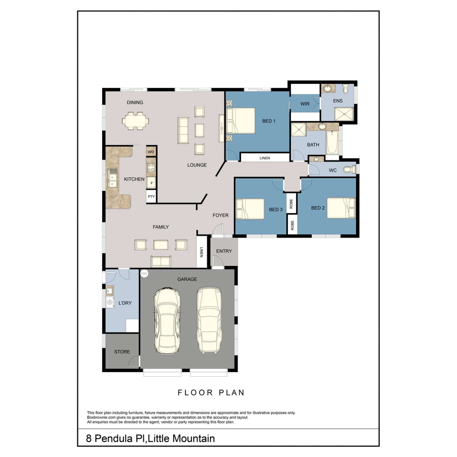 Floorplan of Homely house listing, 8 Pendula Place, Little Mountain QLD 4551