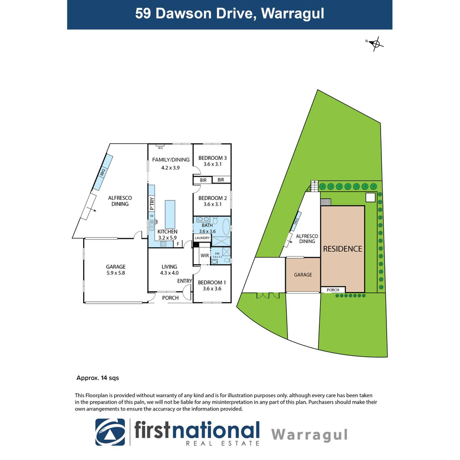 Floorplan of Homely house listing, 59 Dawson Drive, Warragul VIC 3820