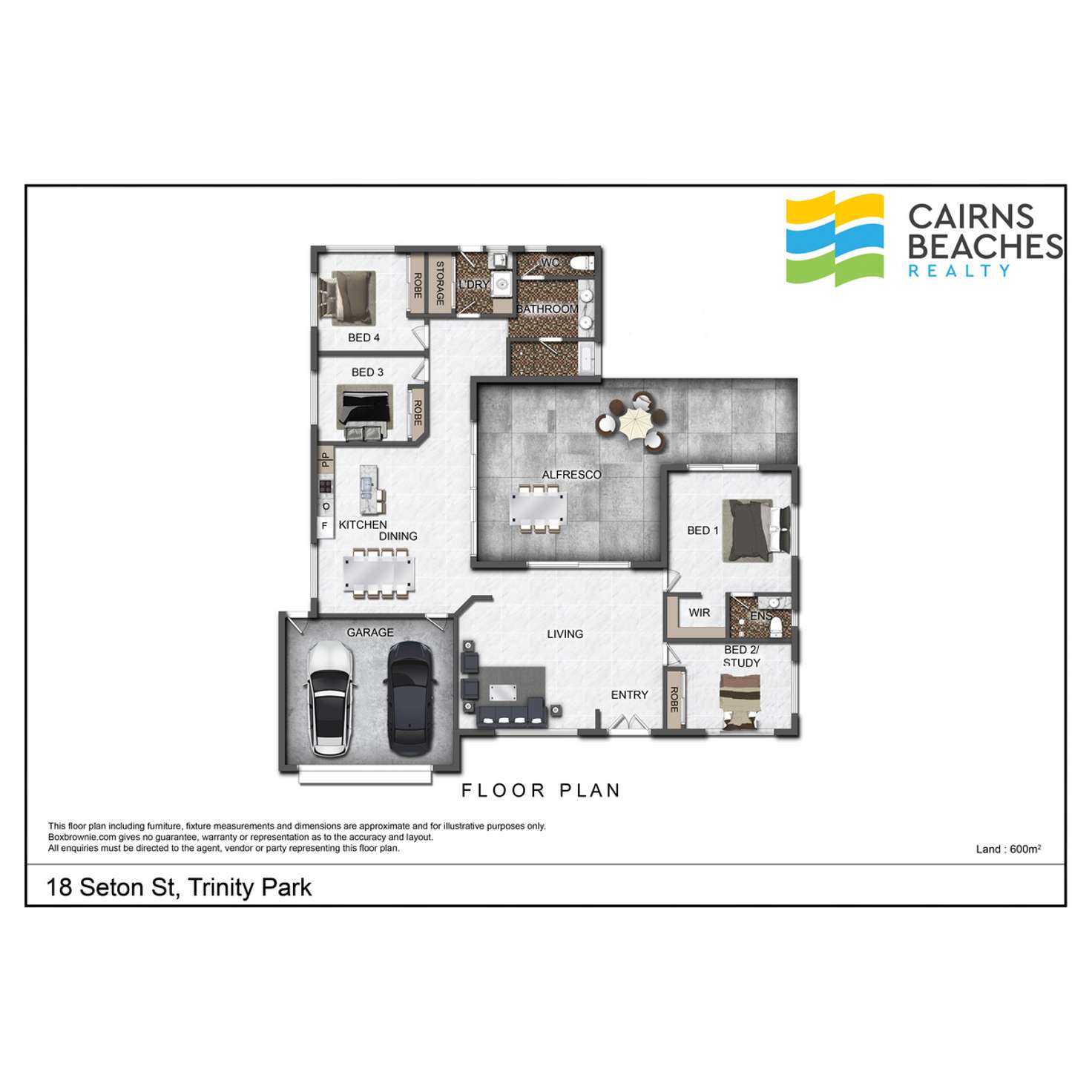 Floorplan of Homely house listing, 18 Seton Street, Trinity Park QLD 4879