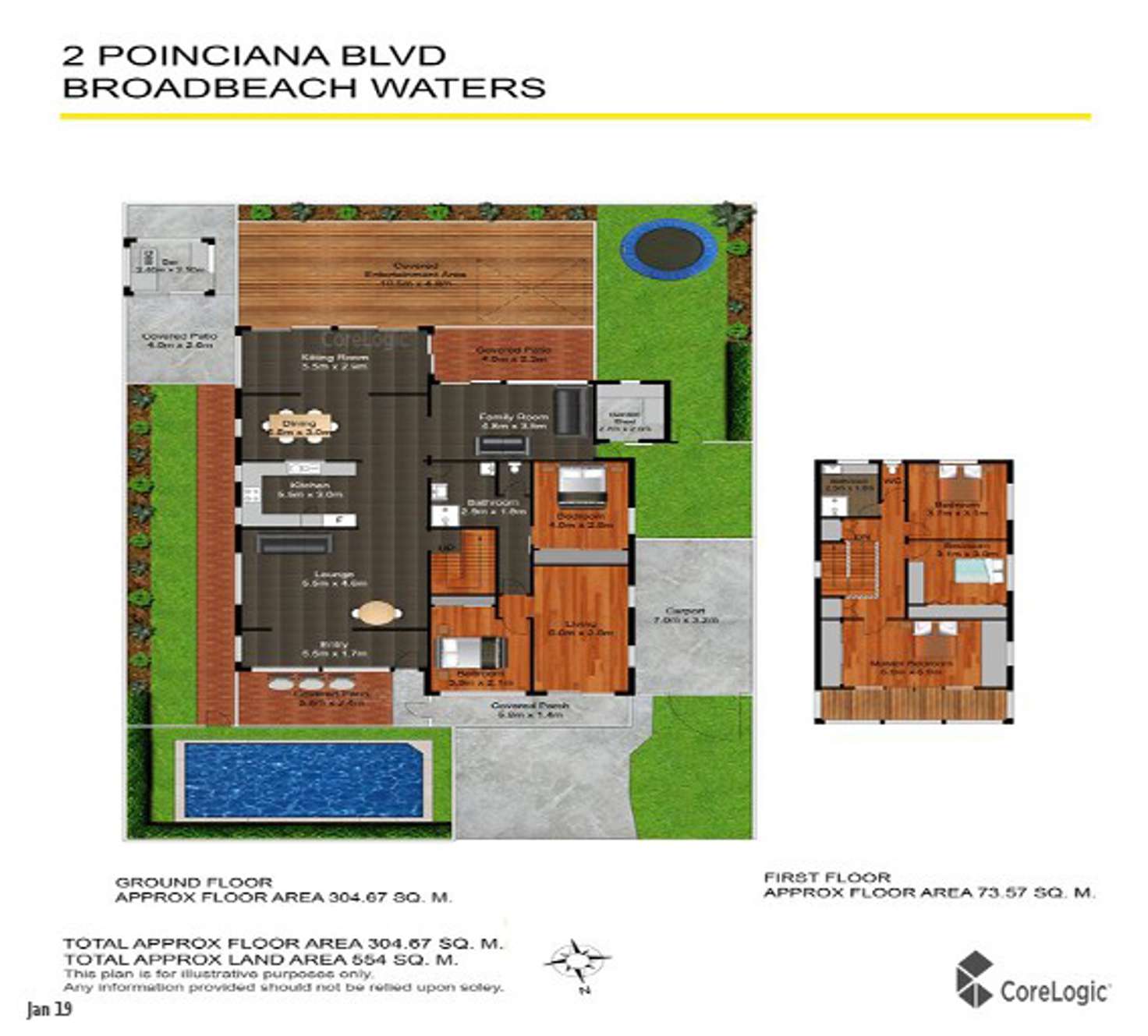 Floorplan of Homely house listing, 2 Poinciana Boulevard, Broadbeach Waters QLD 4218