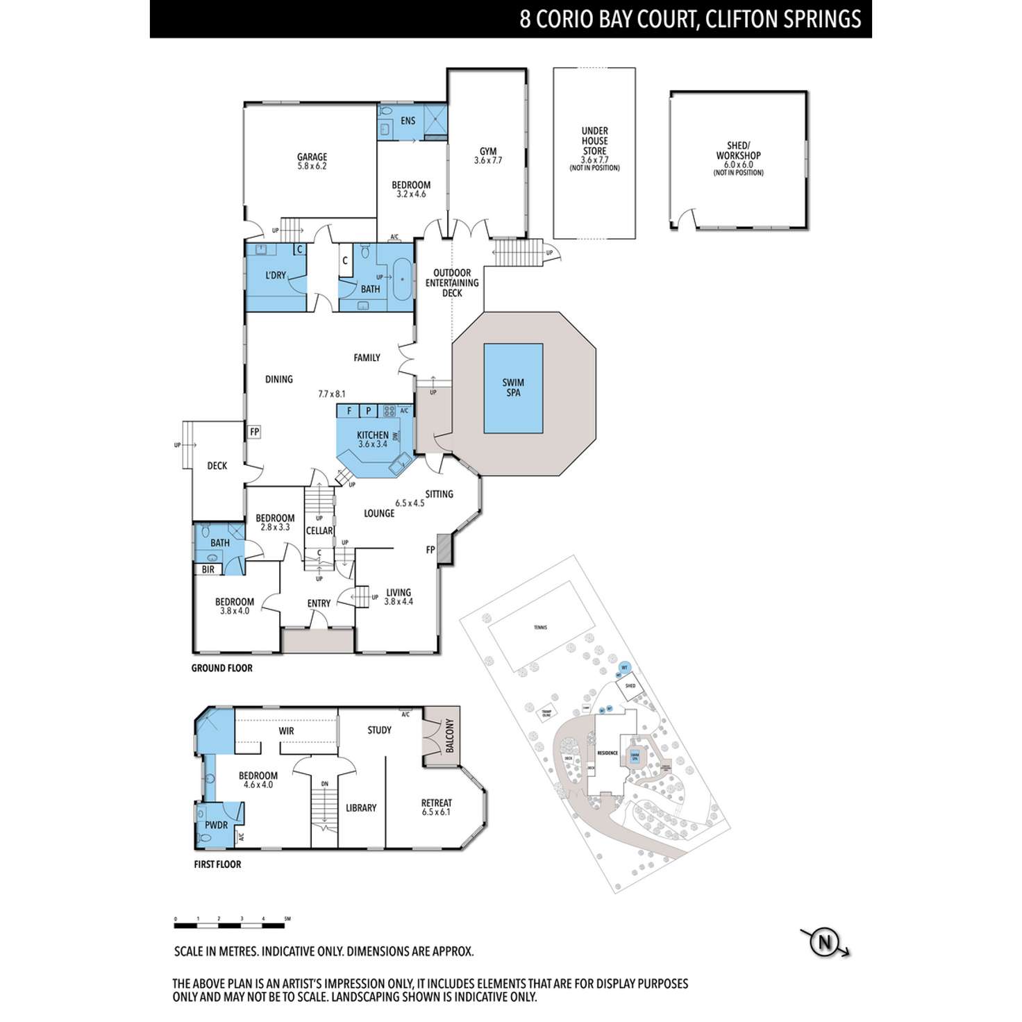 Floorplan of Homely house listing, 8 Corio Bay Court, Clifton Springs VIC 3222