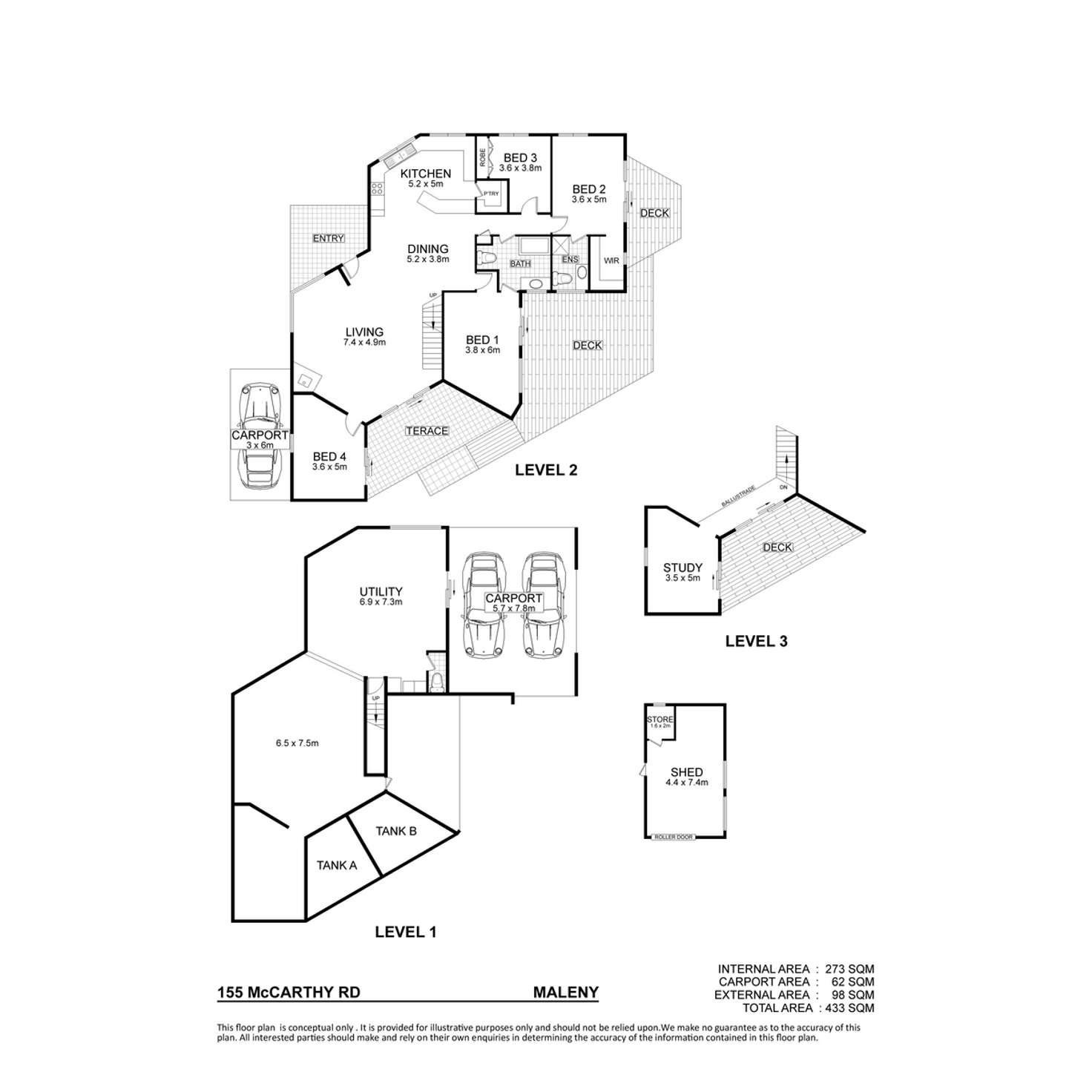 Floorplan of Homely house listing, 155 McCarthy Road, Maleny QLD 4552