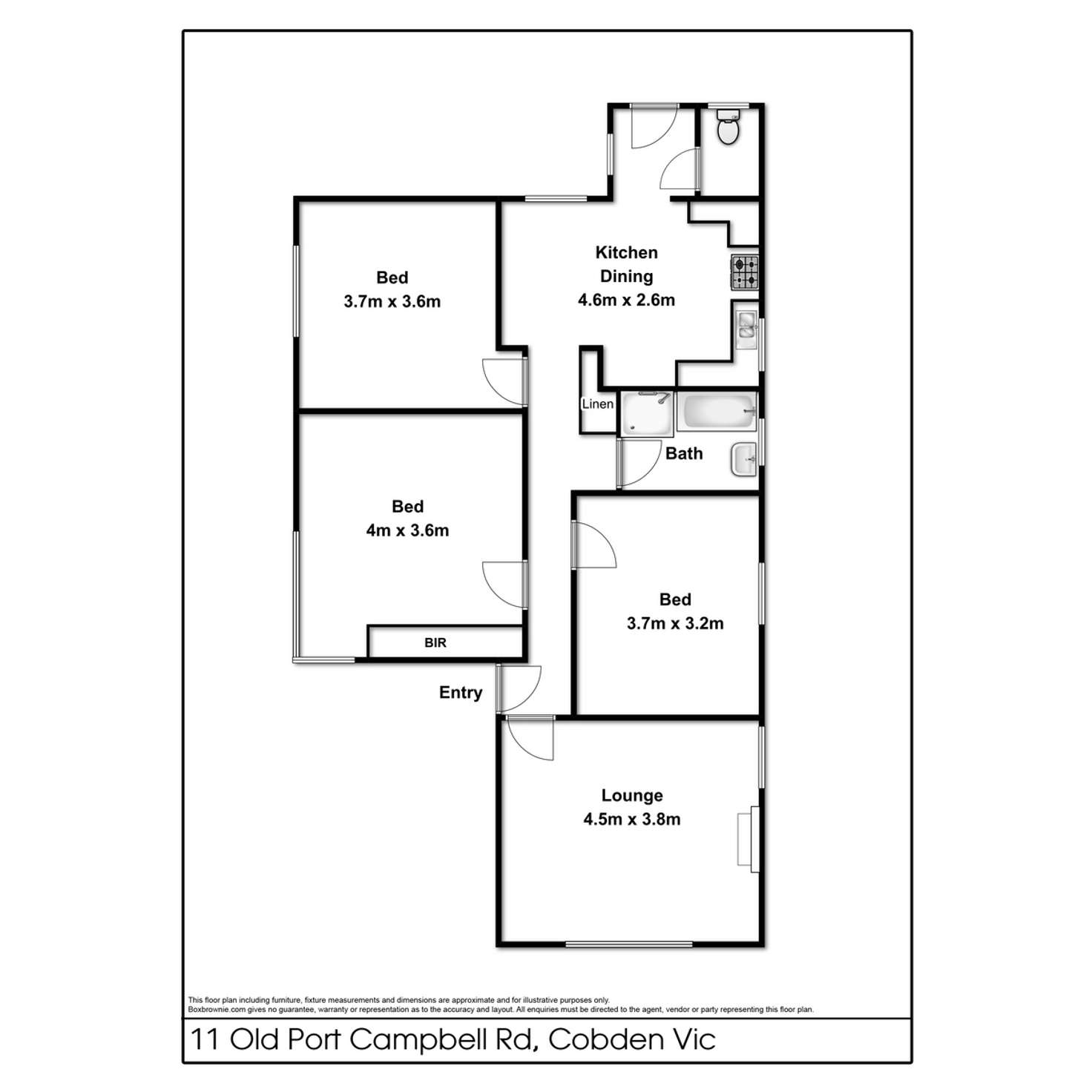 Floorplan of Homely house listing, 11 Old Port Campbell Road, Cobden VIC 3266