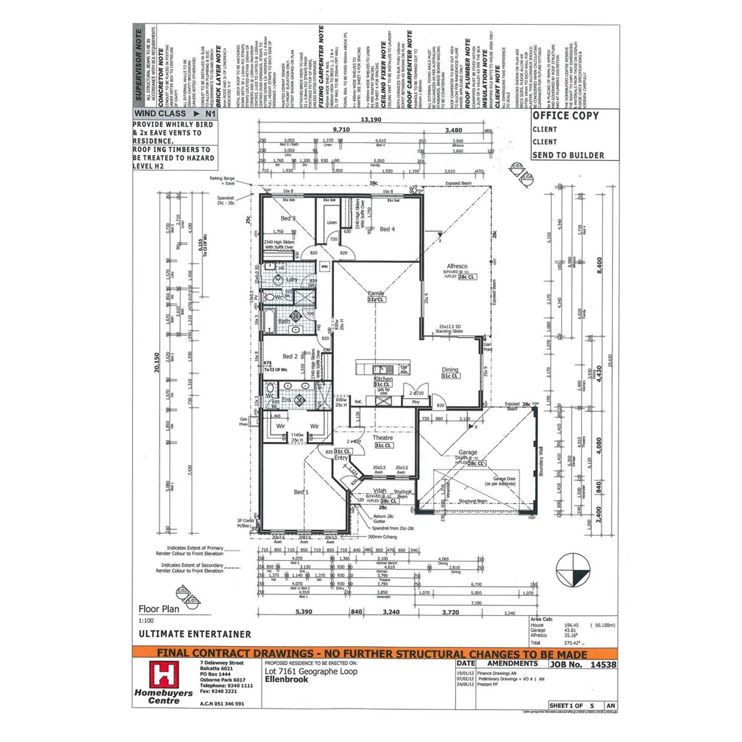Floorplan of Homely house listing, 42 Geographe Loop, Ellenbrook WA 6069