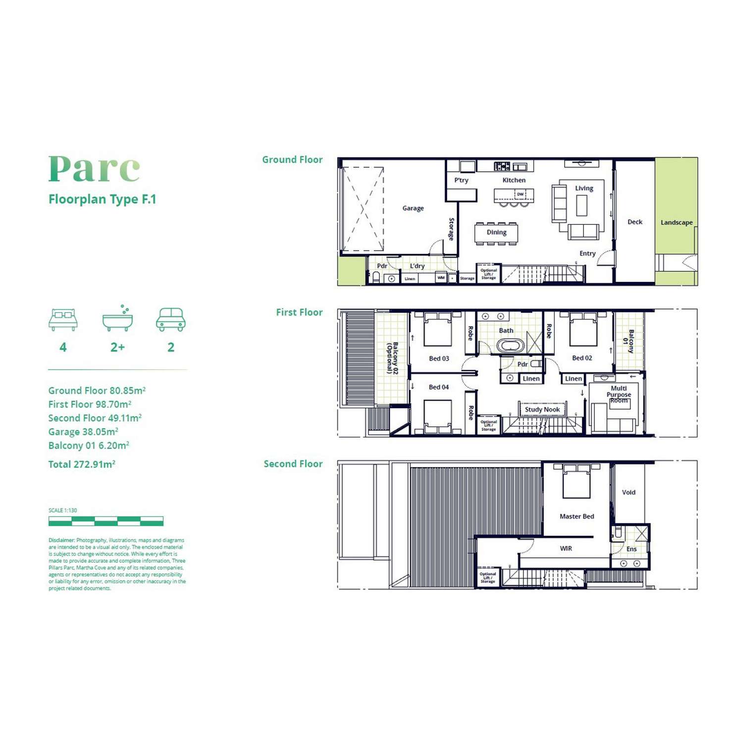 Floorplan of Homely townhouse listing, Lot 1308/1 Anchor Place, Safety Beach VIC 3936