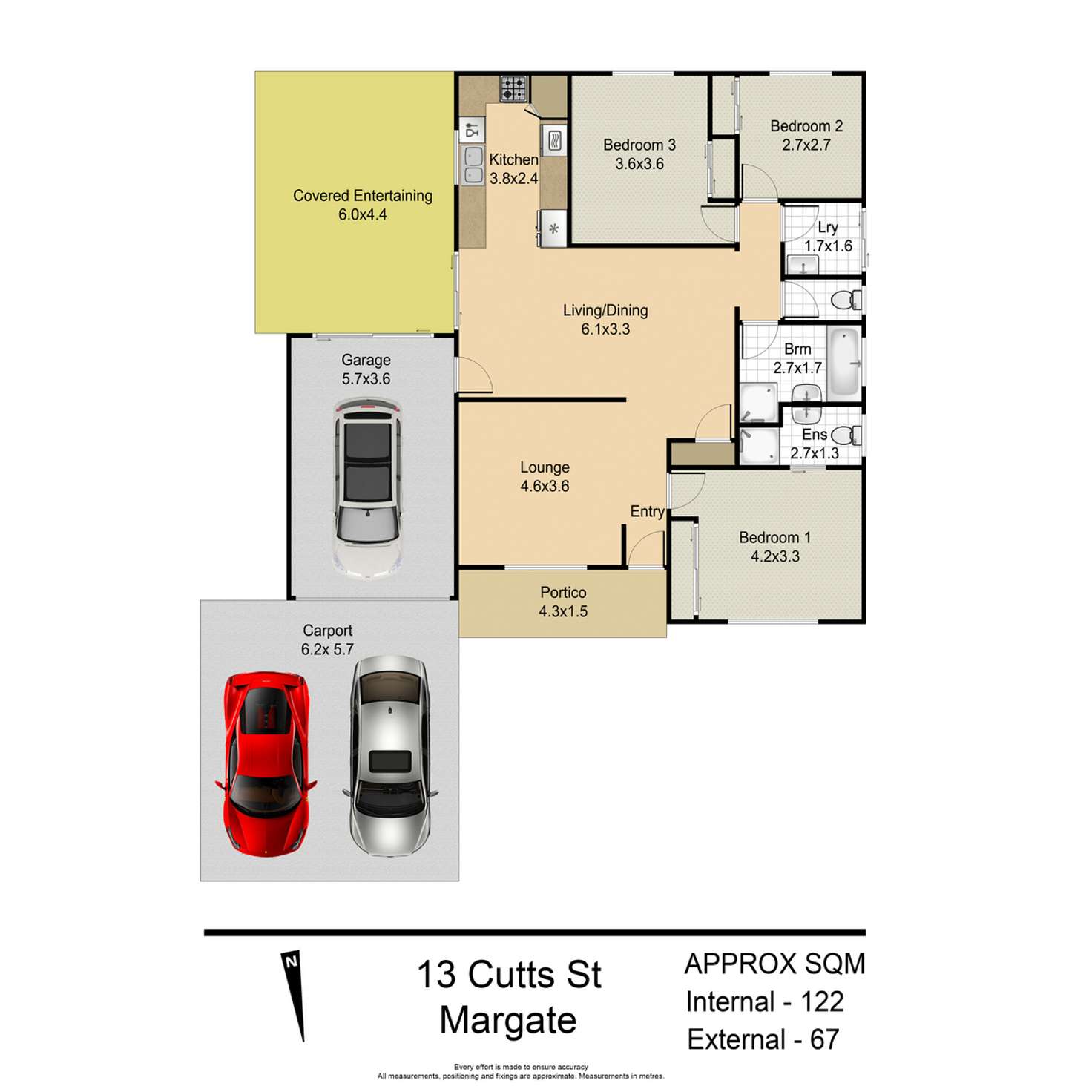 Floorplan of Homely house listing, 13 Cutts Street, Margate QLD 4019