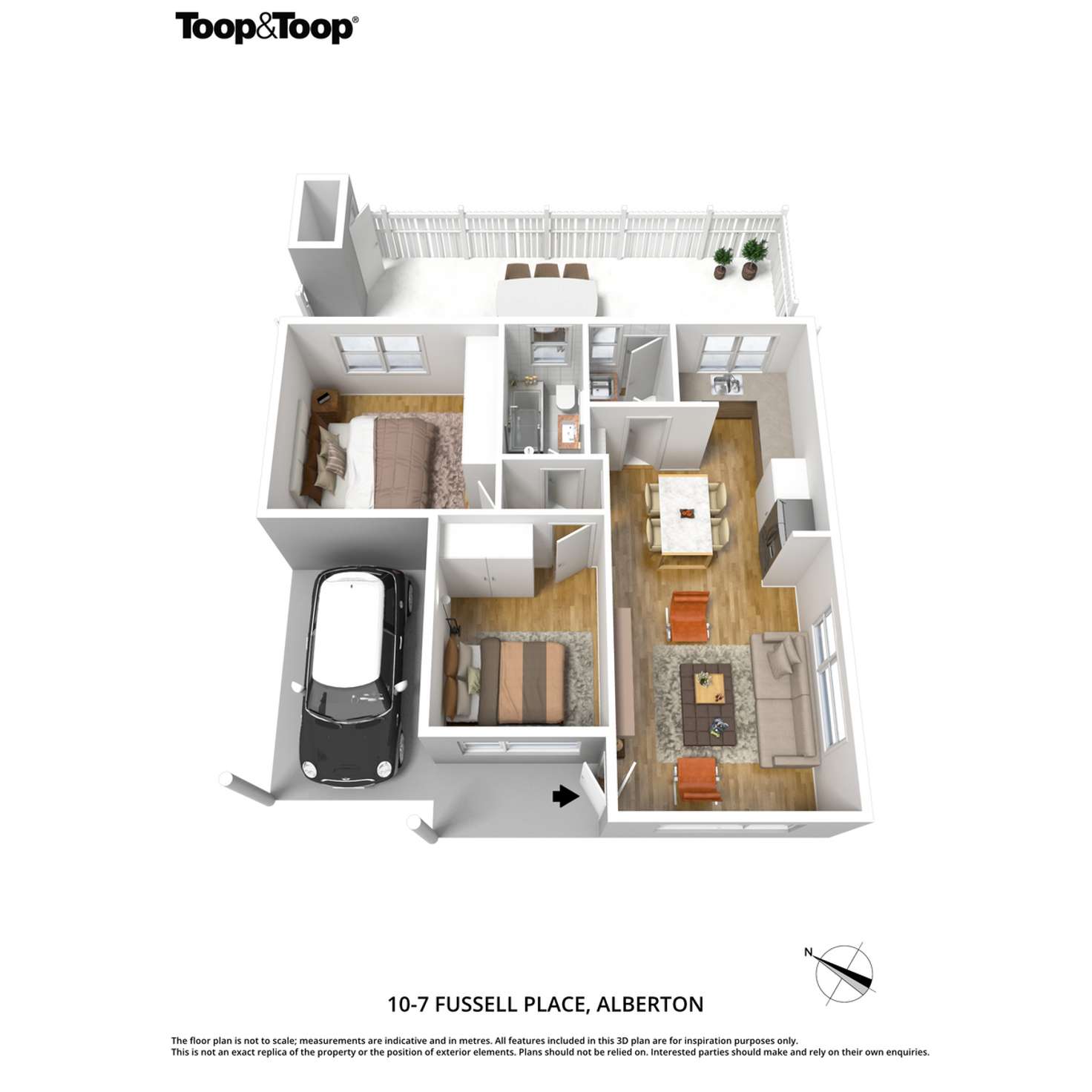 Floorplan of Homely unit listing, 10/5-7 Fussell Place, Alberton SA 5014