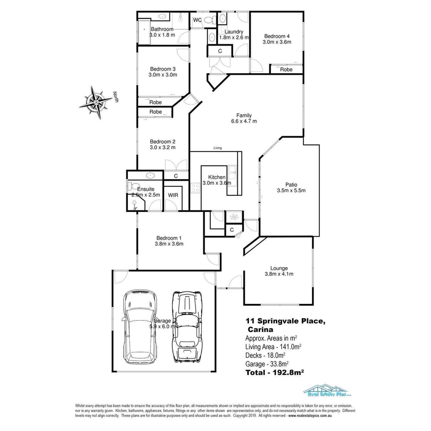 Floorplan of Homely house listing, 11 Springvale Place, Carina QLD 4152