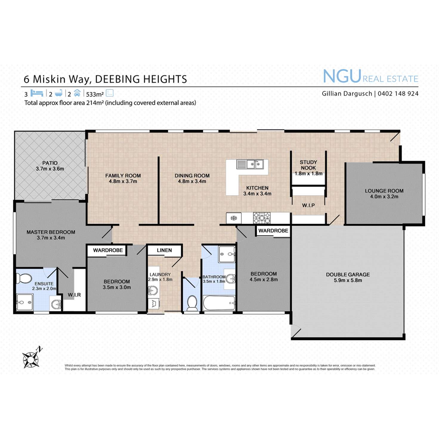 Floorplan of Homely house listing, 6 Miskin Way, Deebing Heights QLD 4306
