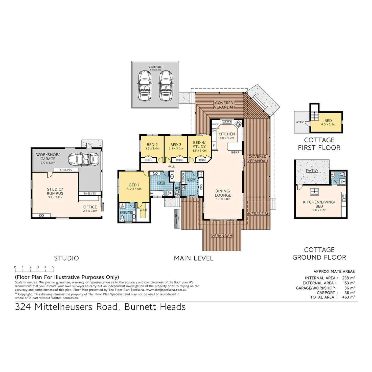 Floorplan of Homely acreageSemiRural listing, 324 Mittelheusers Road, Burnett Heads QLD 4670