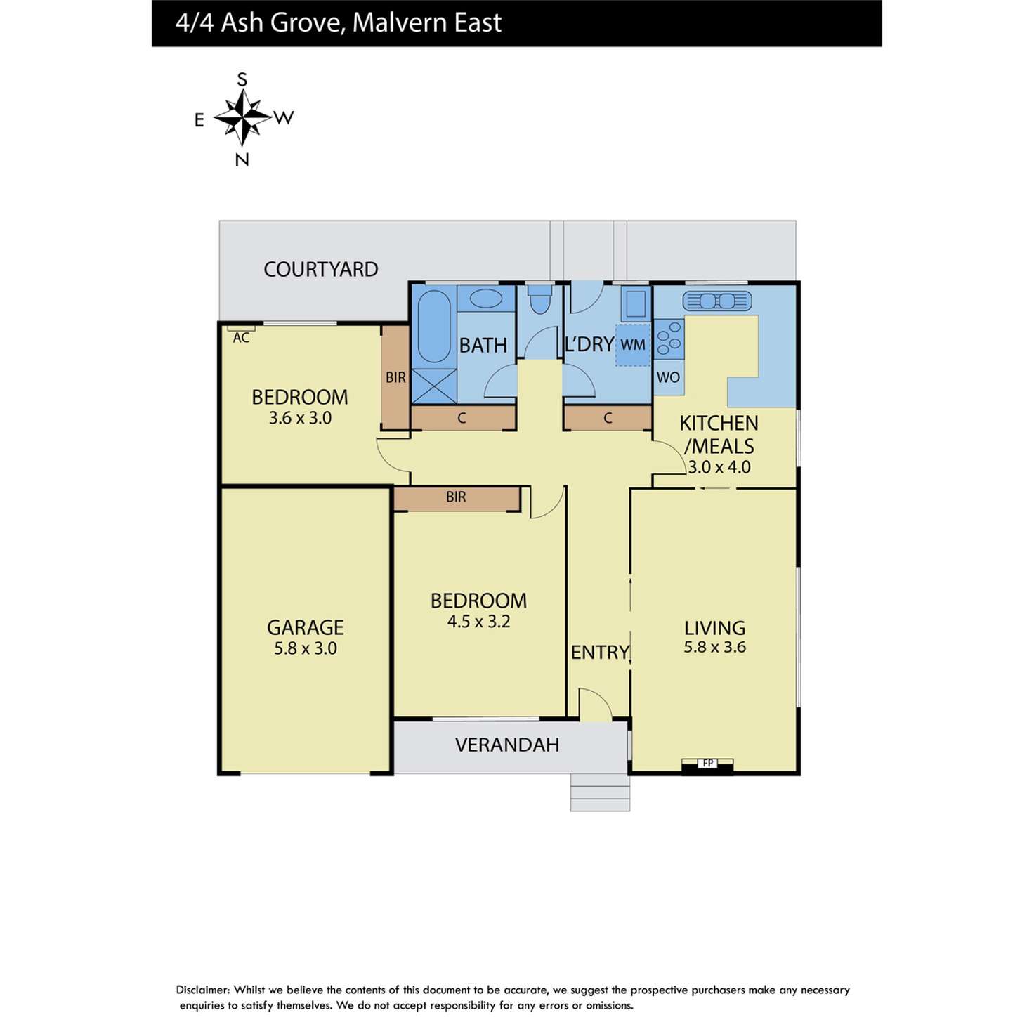 Floorplan of Homely unit listing, 4/4 Ash Grove, Malvern East VIC 3145