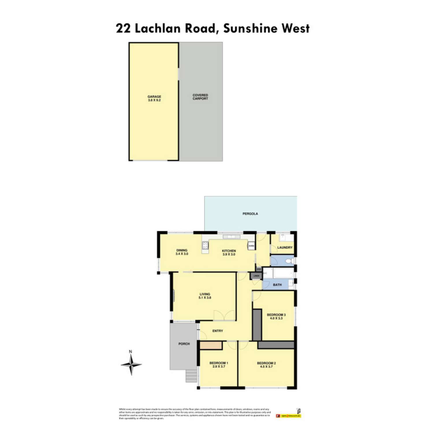 Floorplan of Homely house listing, 22 Lachlan Road, Sunshine West VIC 3020