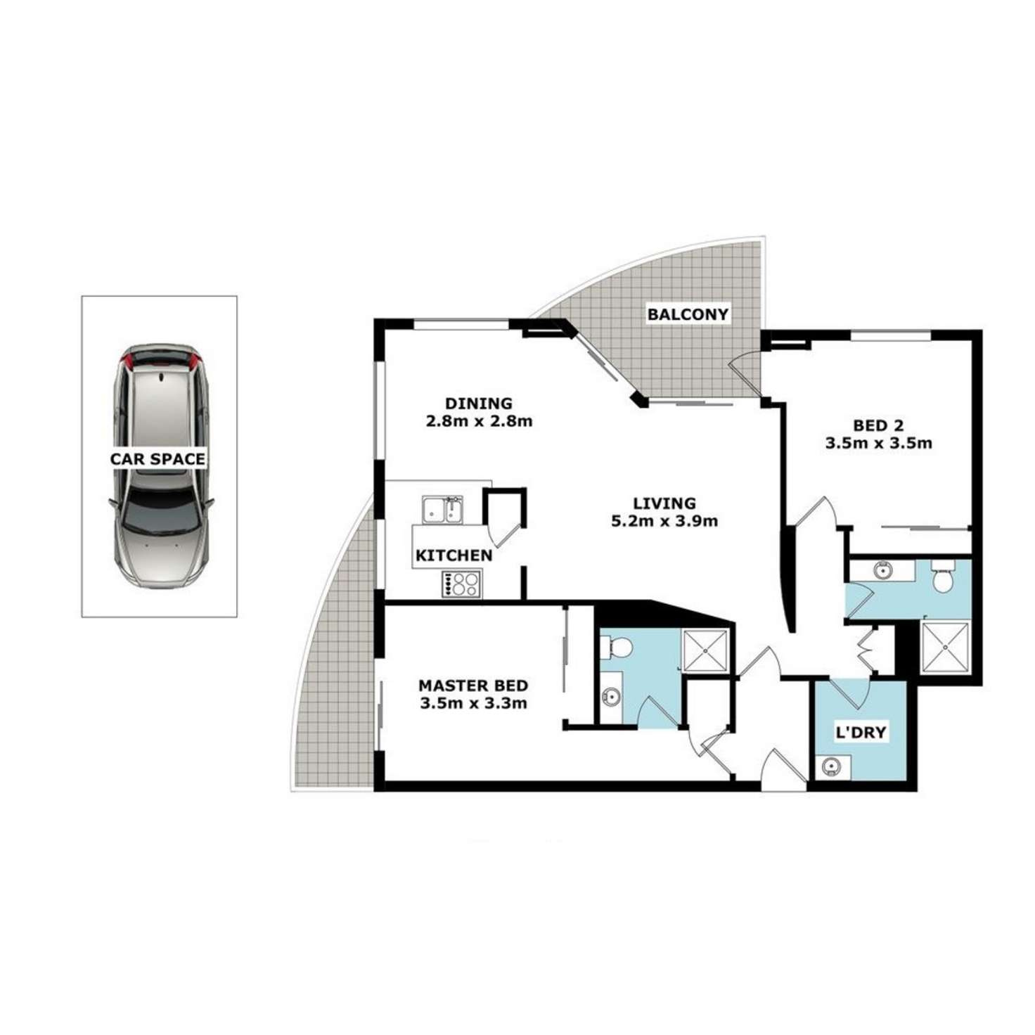 Floorplan of Homely apartment listing, 5086/55 BAILDON Street, Kangaroo Point QLD 4169