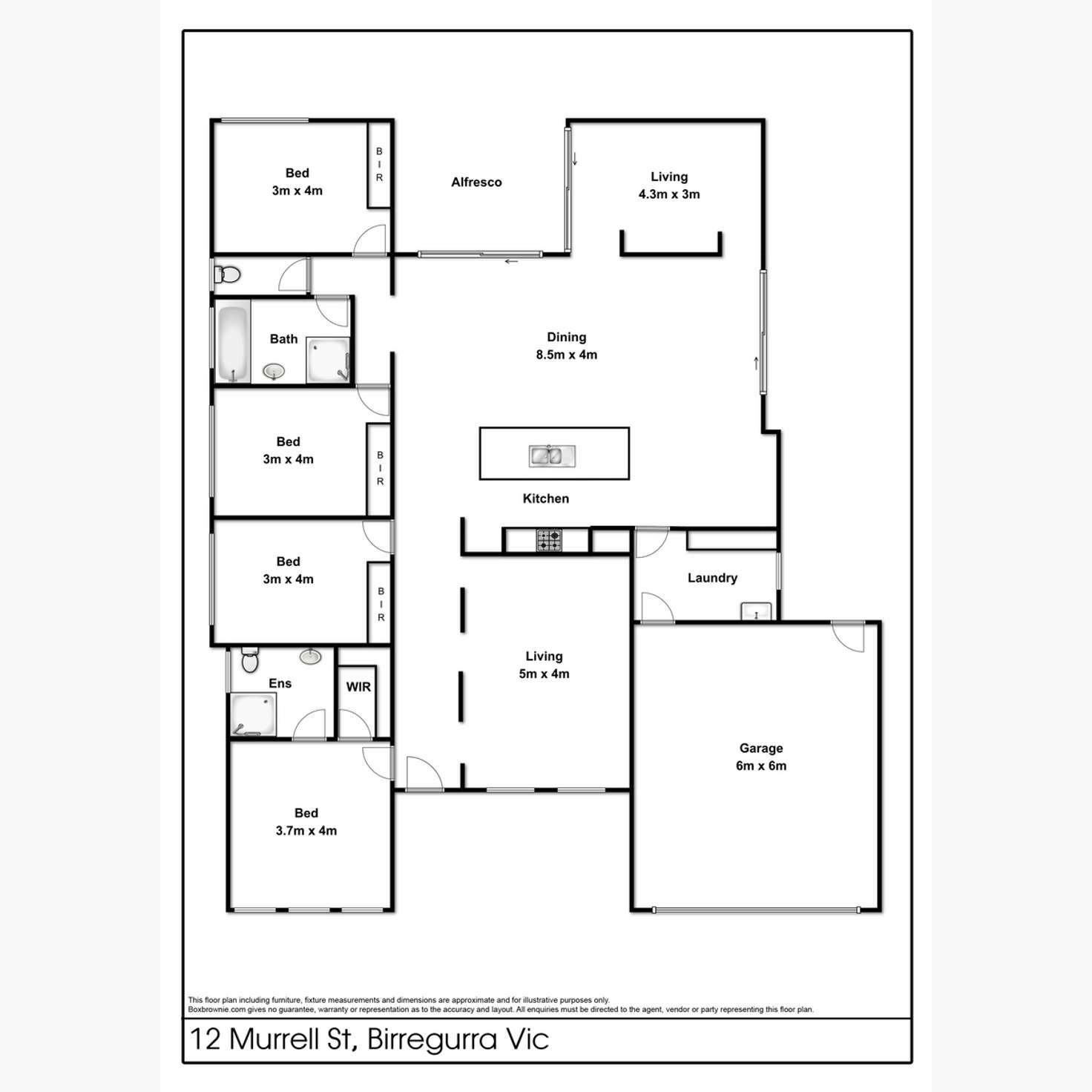 Floorplan of Homely house listing, 12 Murrell Street, Birregurra VIC 3242