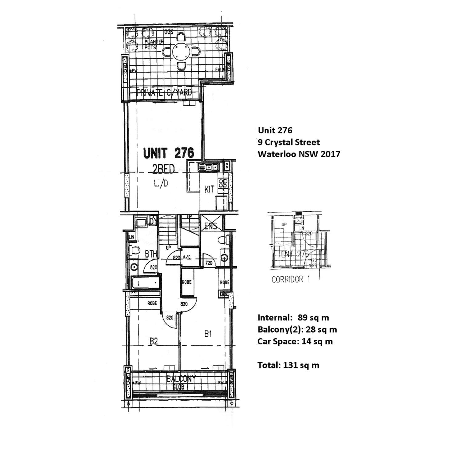 Floorplan of Homely apartment listing, 276/9 Crystal Street, Waterloo NSW 2017