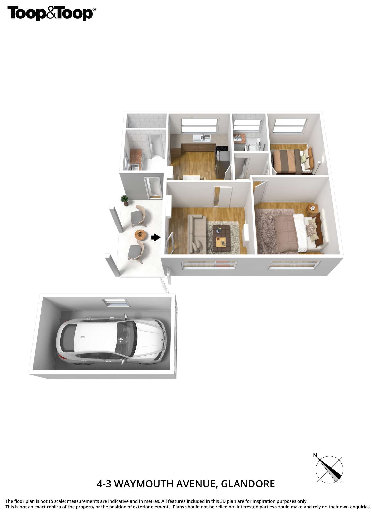 Floorplan of Homely unit listing, 4/3 Waymouth Avenue, Glandore SA 5037