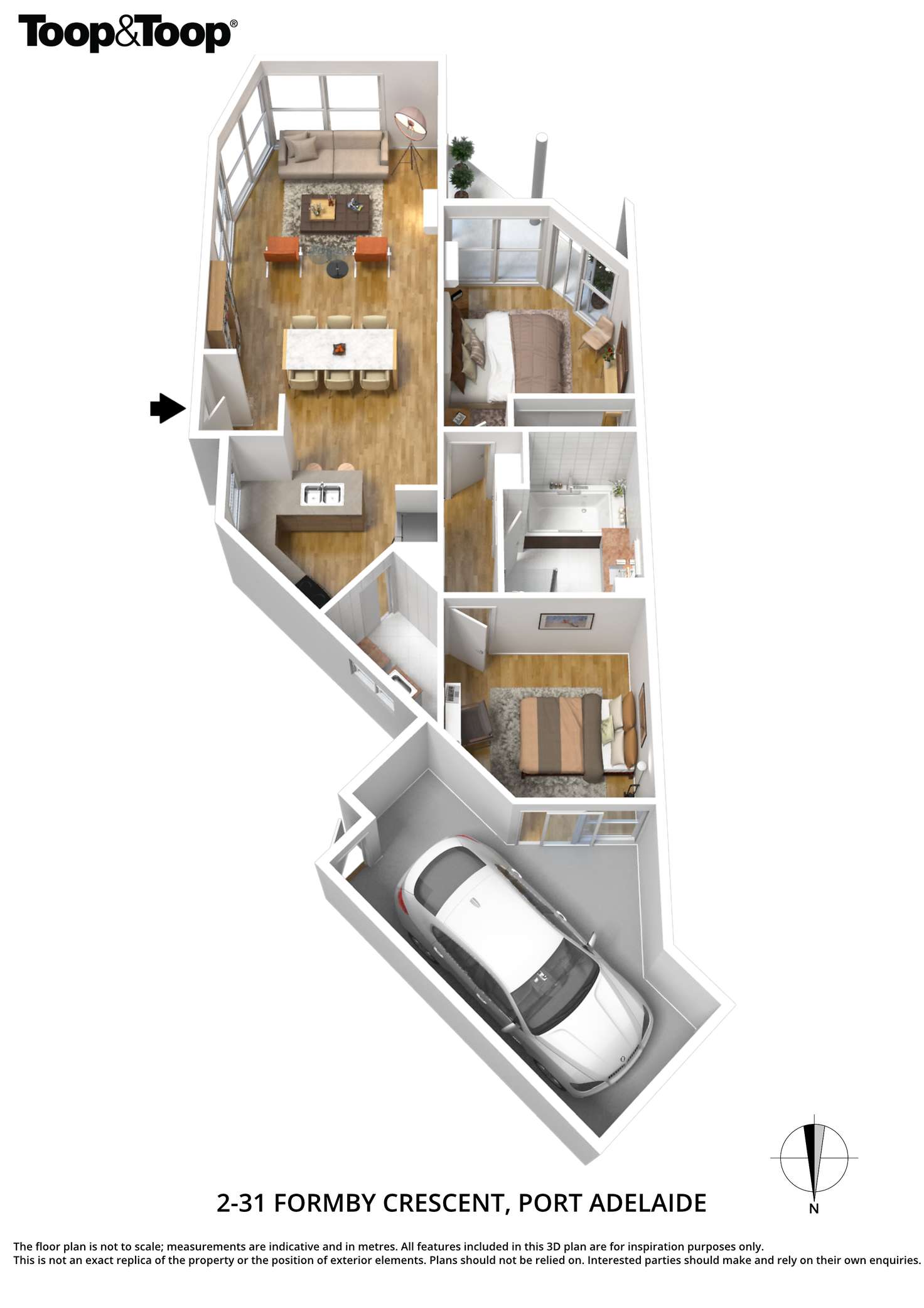 Floorplan of Homely unit listing, 2/31 Formby Crescent, Port Adelaide SA 5015