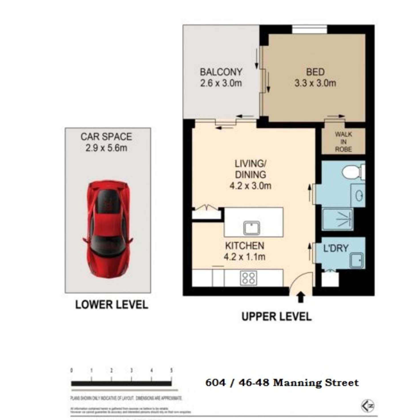 Floorplan of Homely unit listing, 604/46-48 Manning Street, South Brisbane QLD 4101