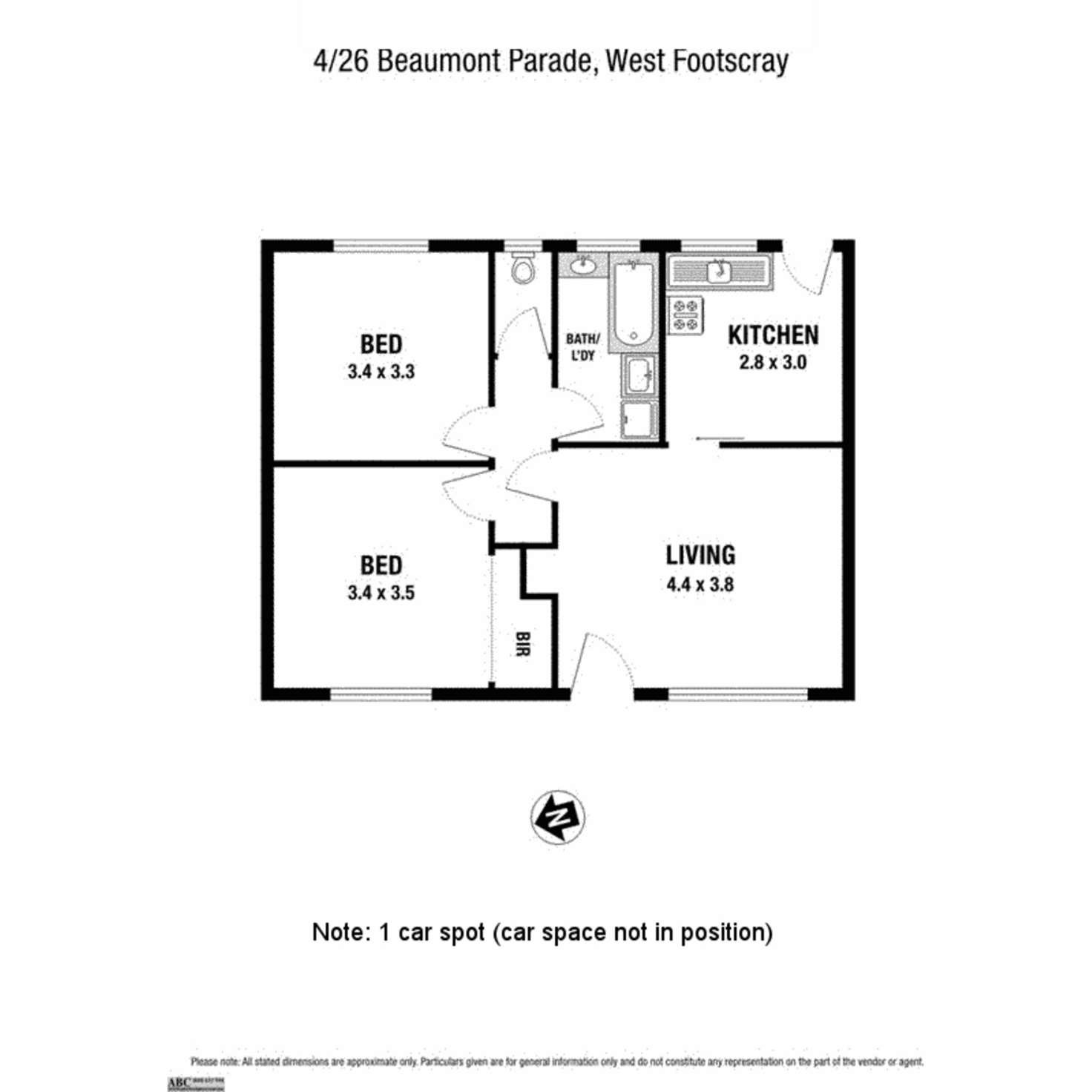 Floorplan of Homely unit listing, 4/26 Beaumont Parade, West Footscray VIC 3012