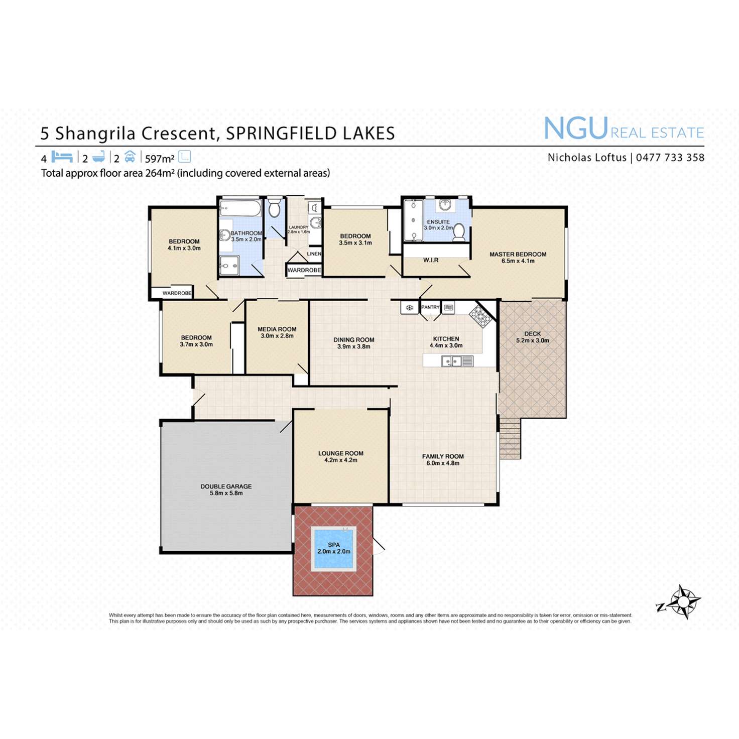 Floorplan of Homely house listing, 5 Shangrila Crescent, Springfield Lakes QLD 4300