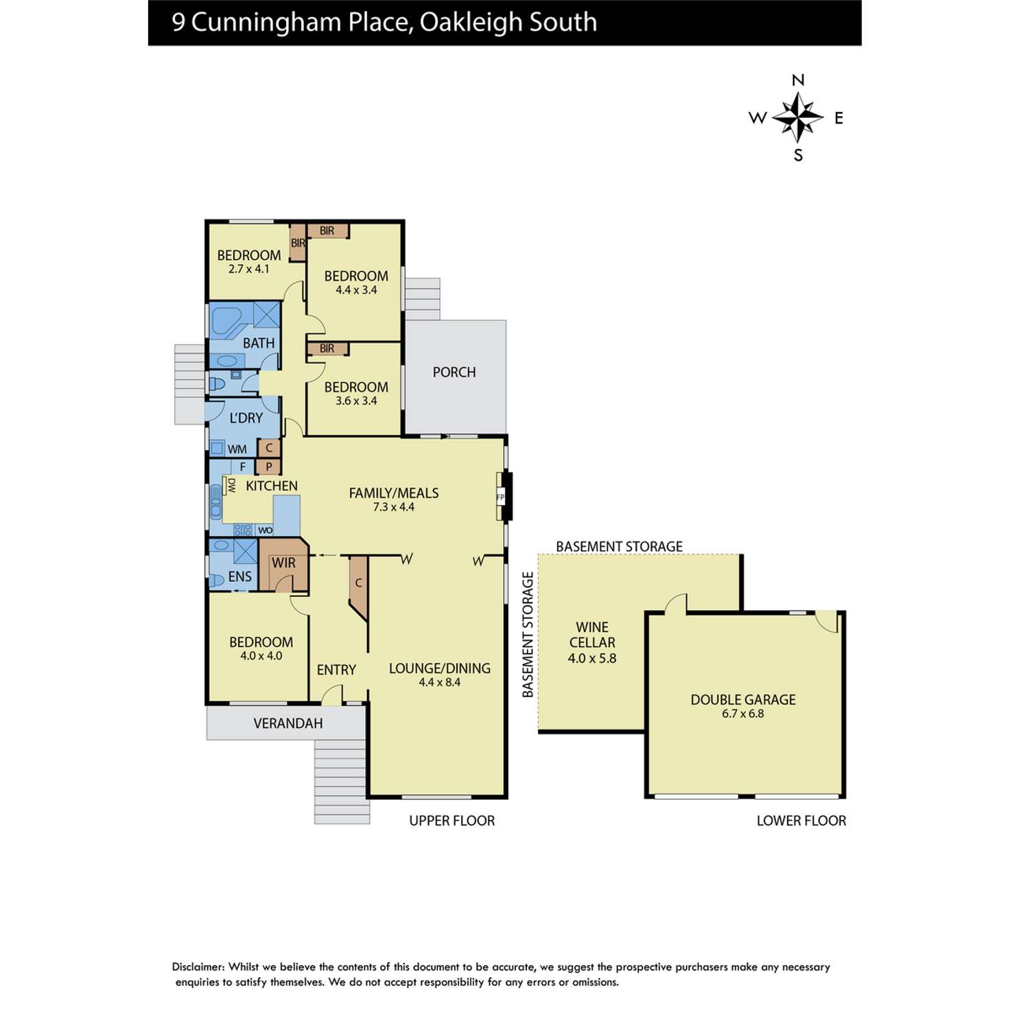 Floorplan of Homely house listing, 9 Cunningham Place, Oakleigh South VIC 3167