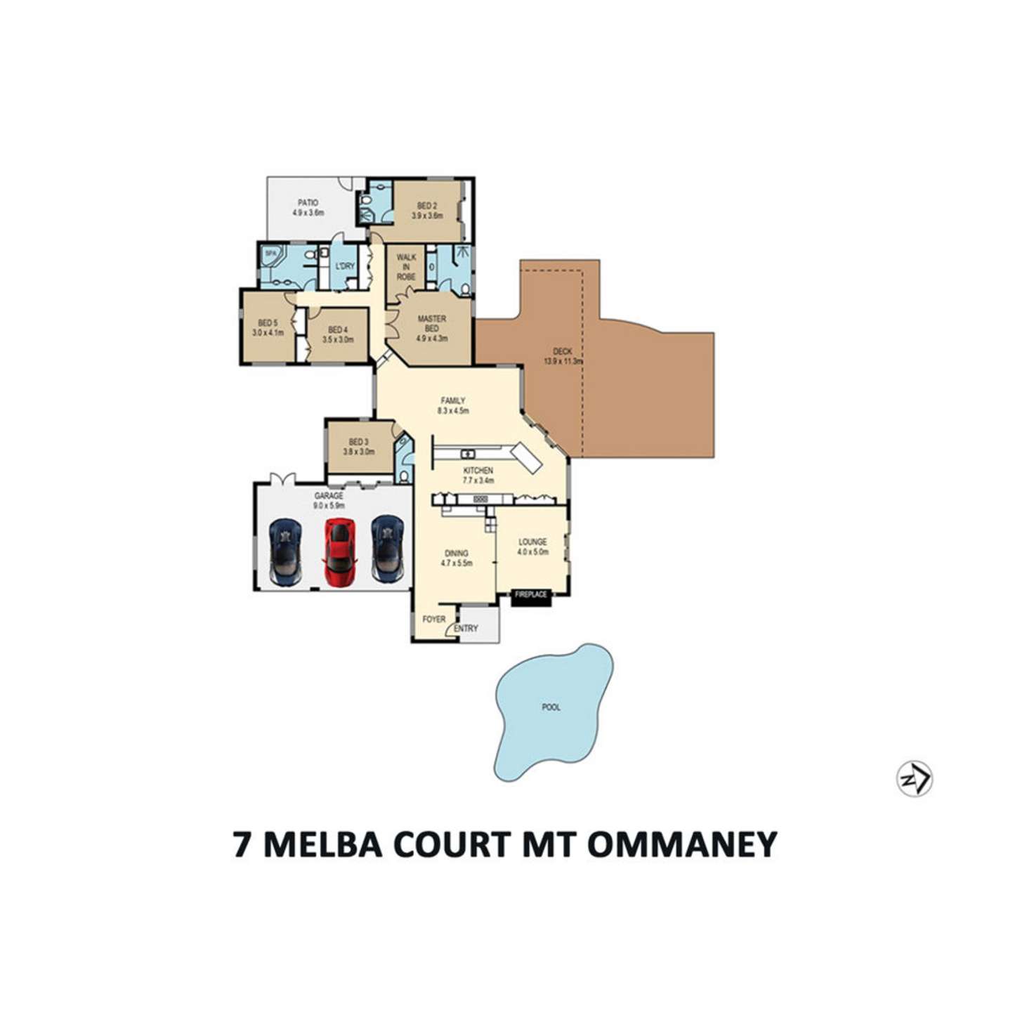 Floorplan of Homely house listing, 7 Melba Court, Mount Ommaney QLD 4074