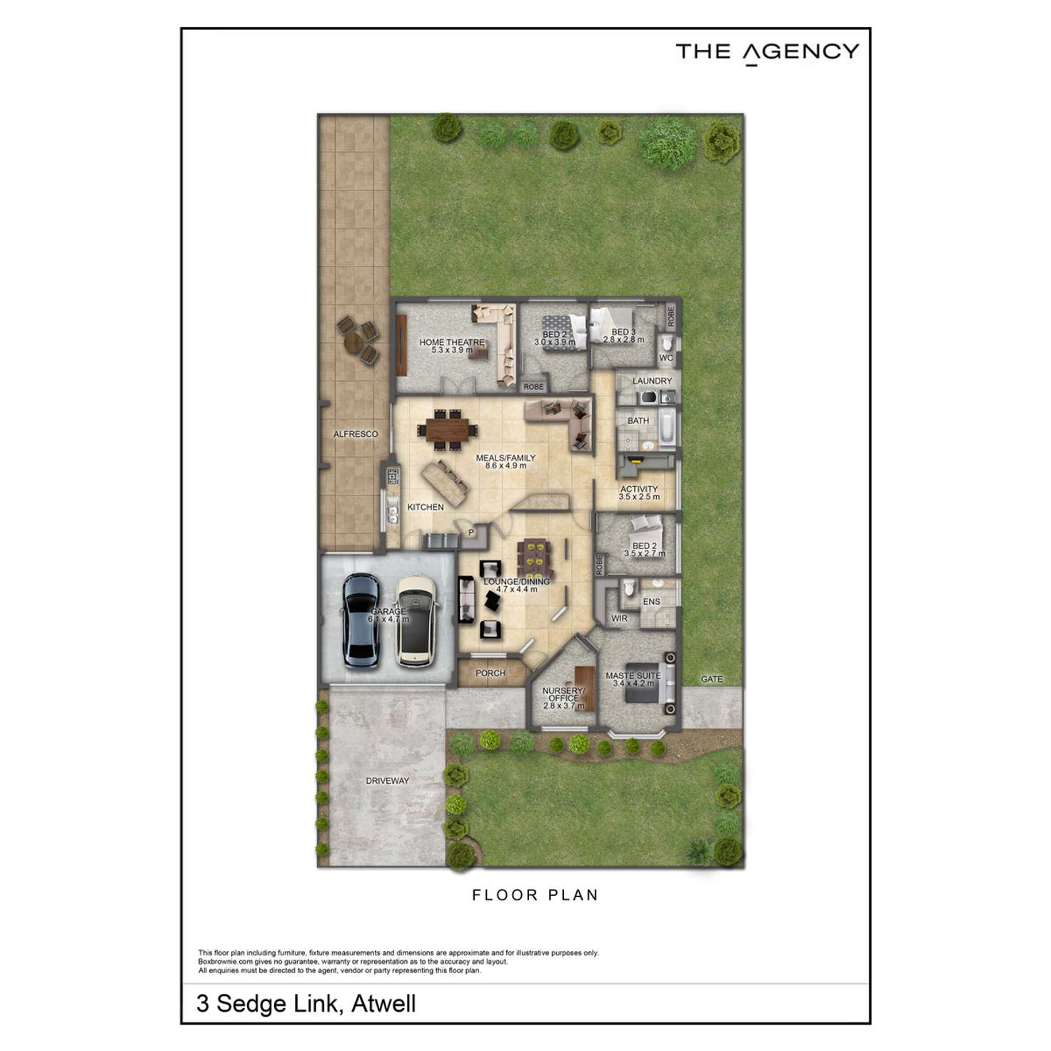 Floorplan of Homely house listing, 3 Sedge Link, Atwell WA 6164