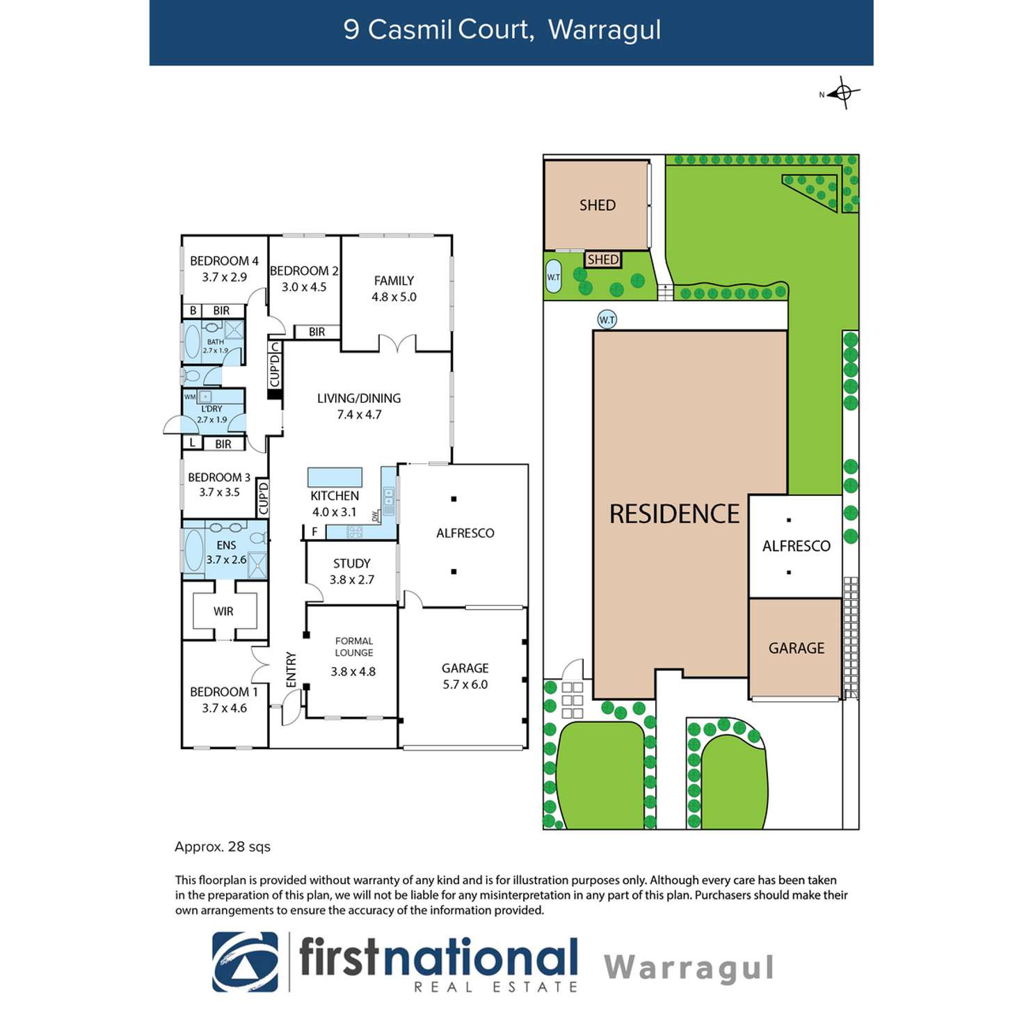 Floorplan of Homely house listing, 9 Casmil Court, Warragul VIC 3820