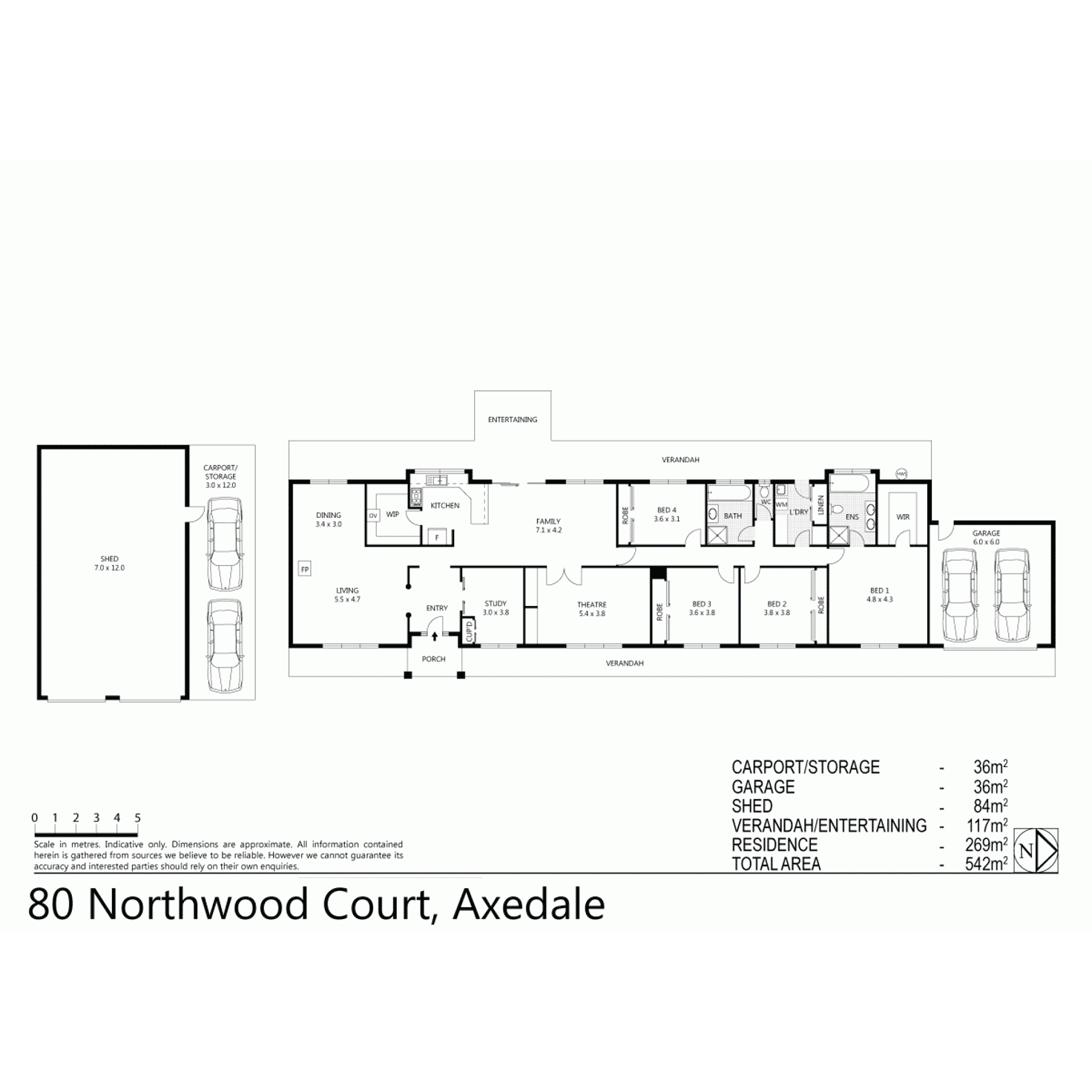Floorplan of Homely house listing, 80 Northwood Court, Axedale VIC 3551