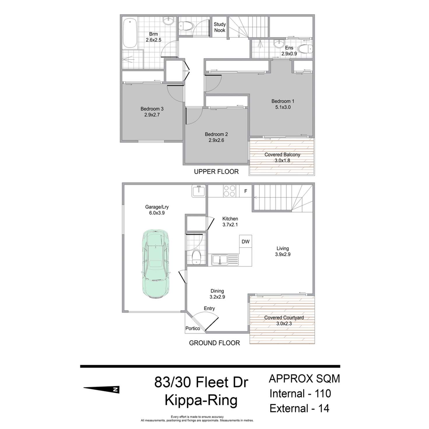 Floorplan of Homely townhouse listing, 83/30-42 Fleet Drive, Kippa-ring QLD 4021