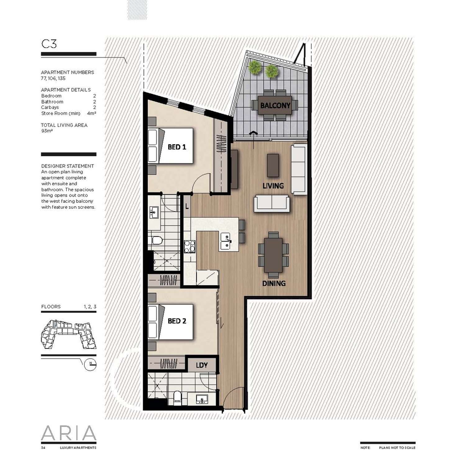 Floorplan of Homely apartment listing, 77/2 Milyarm Rise, Swanbourne WA 6010